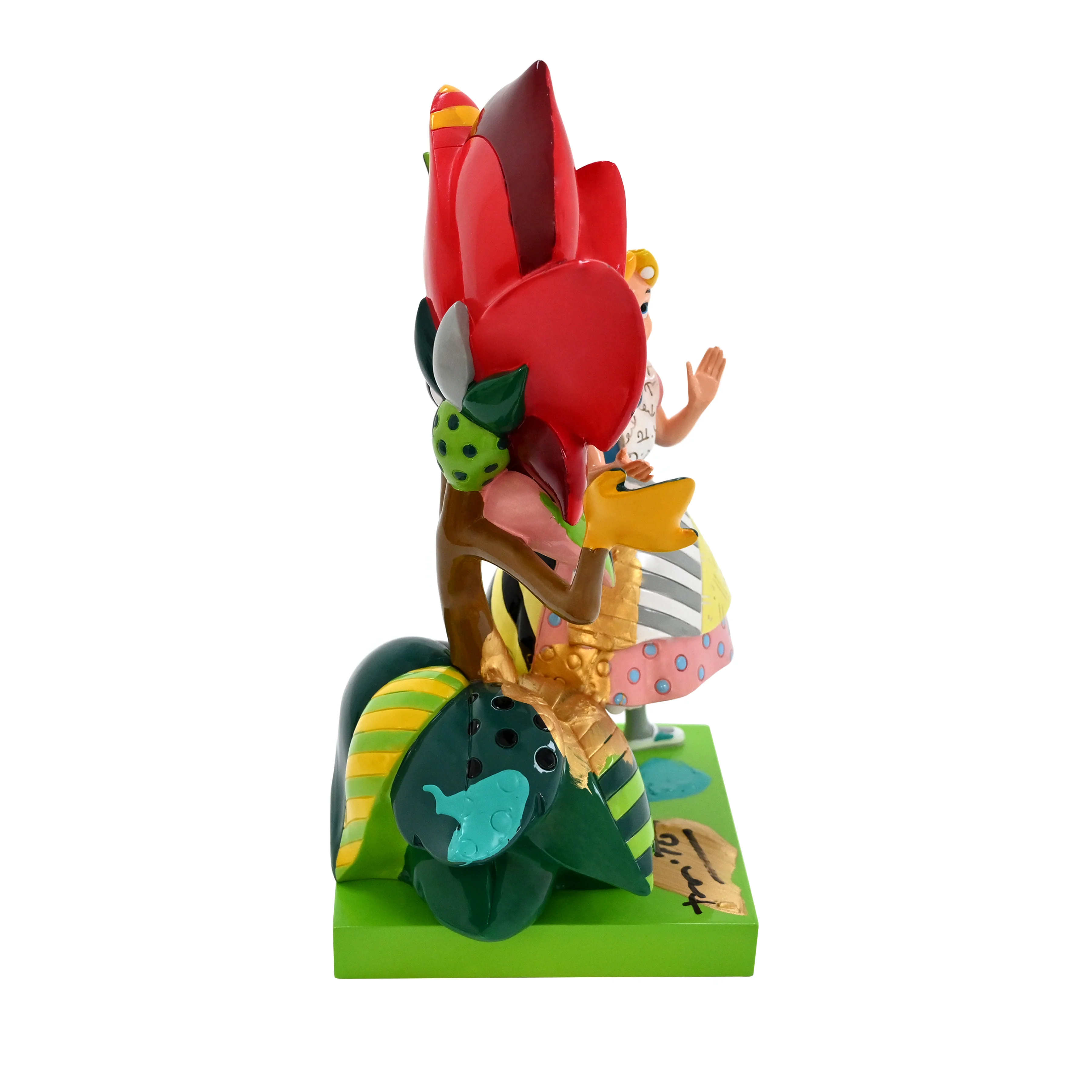 Alice With Flower - Disney By Britto - Original Touch Of Gold Sculpture - Image 2