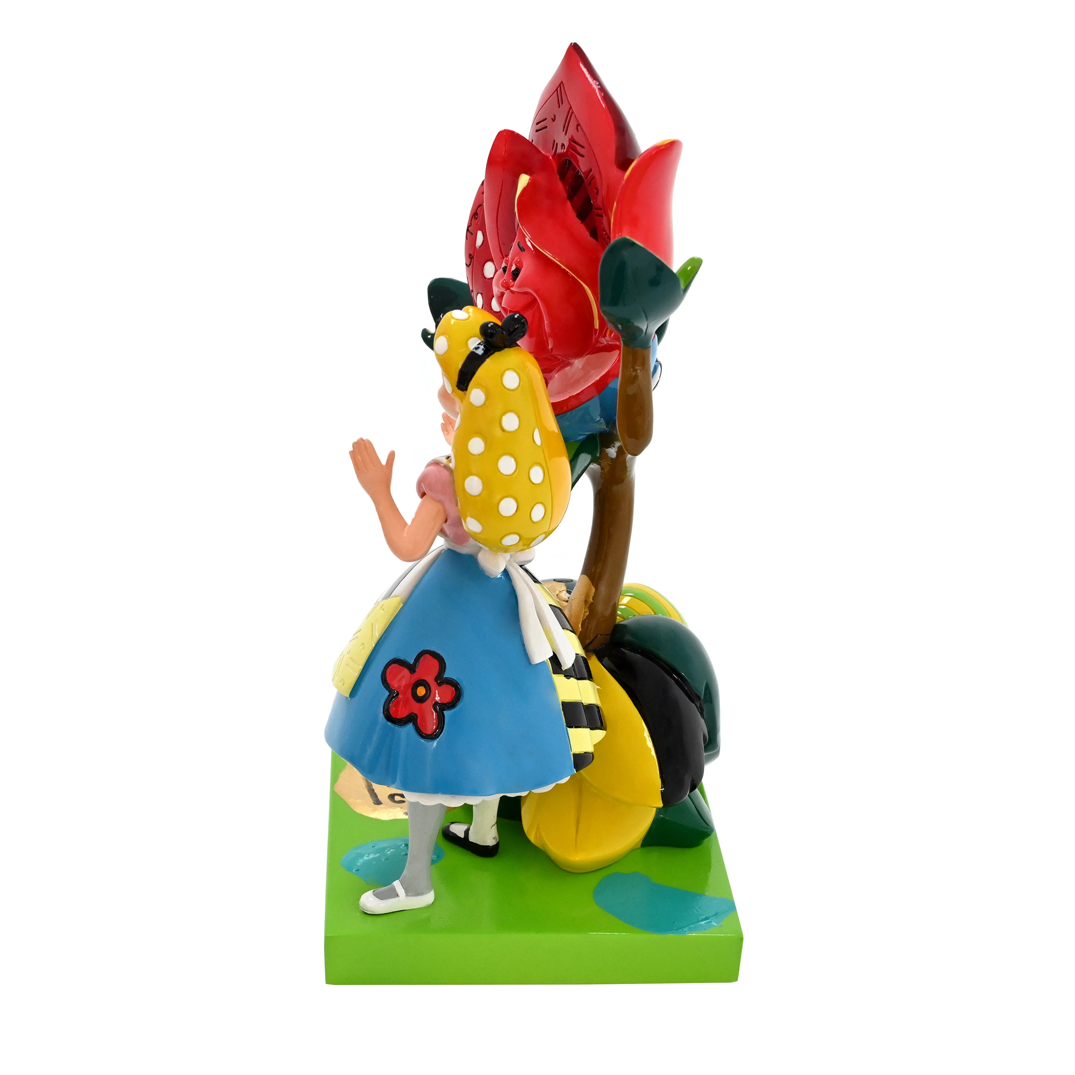 Alice With Flower - Disney By Britto - Original Touch Of Gold Sculpture - Image 3