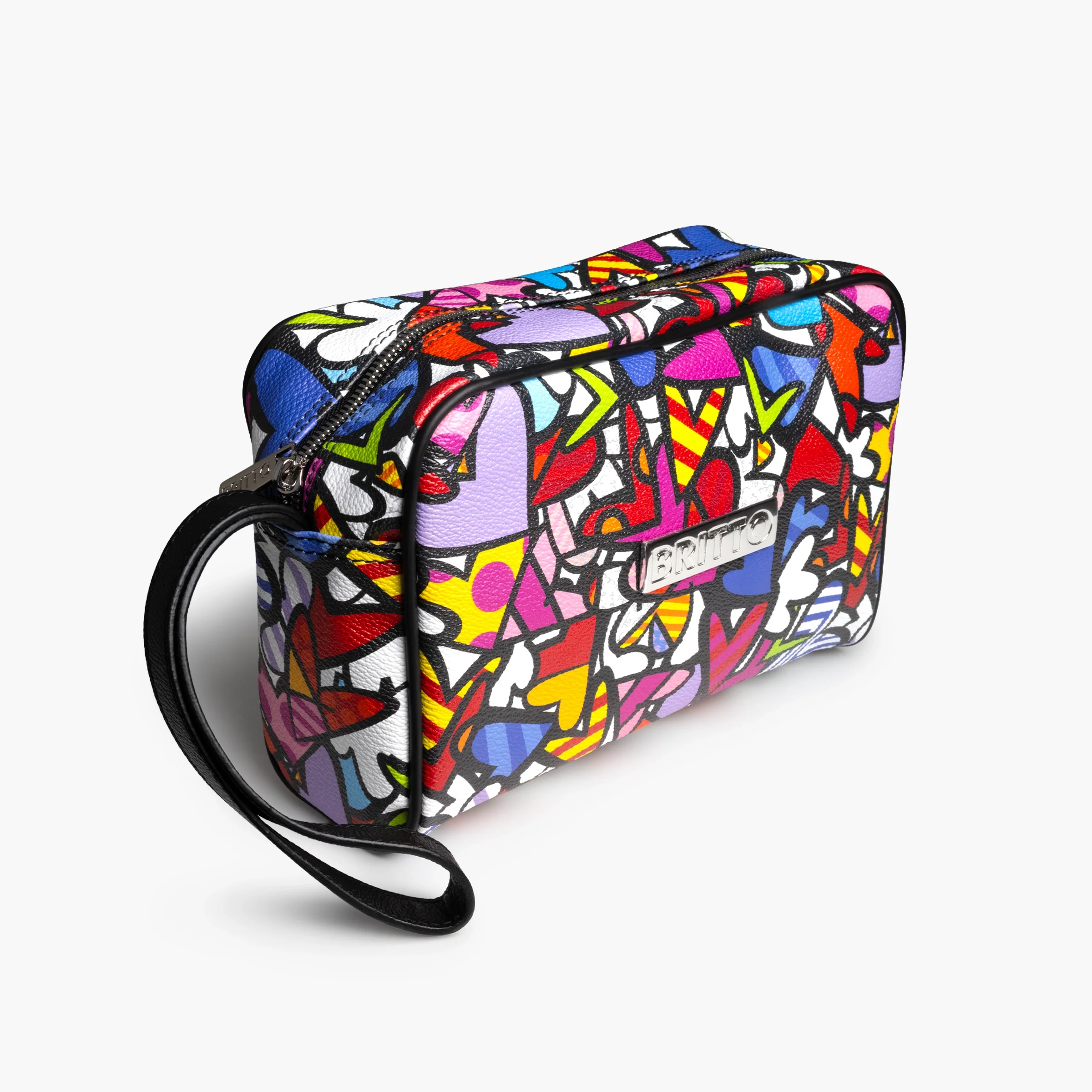 Alive Colorful Hearts Britto Eco Leather Toiletry Bag - Image 2
