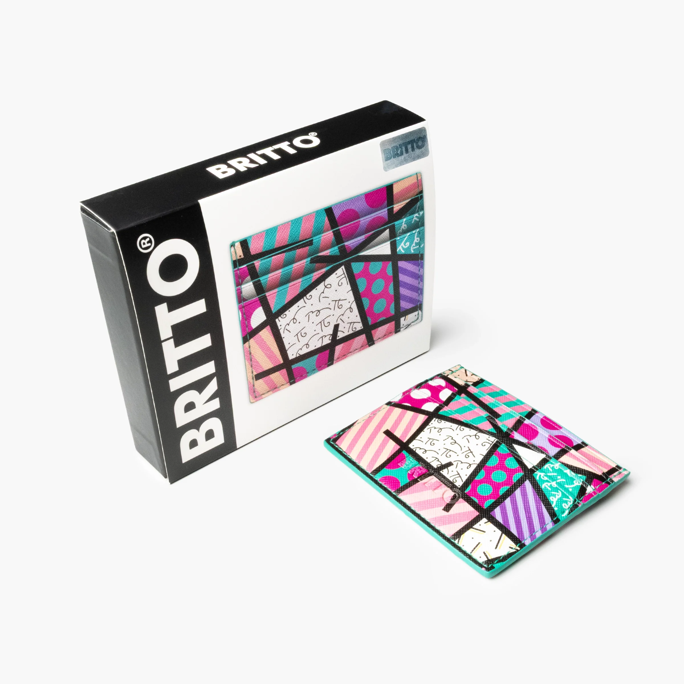 Pink Landscape Britto Eco Leather Card Holder - Image 5