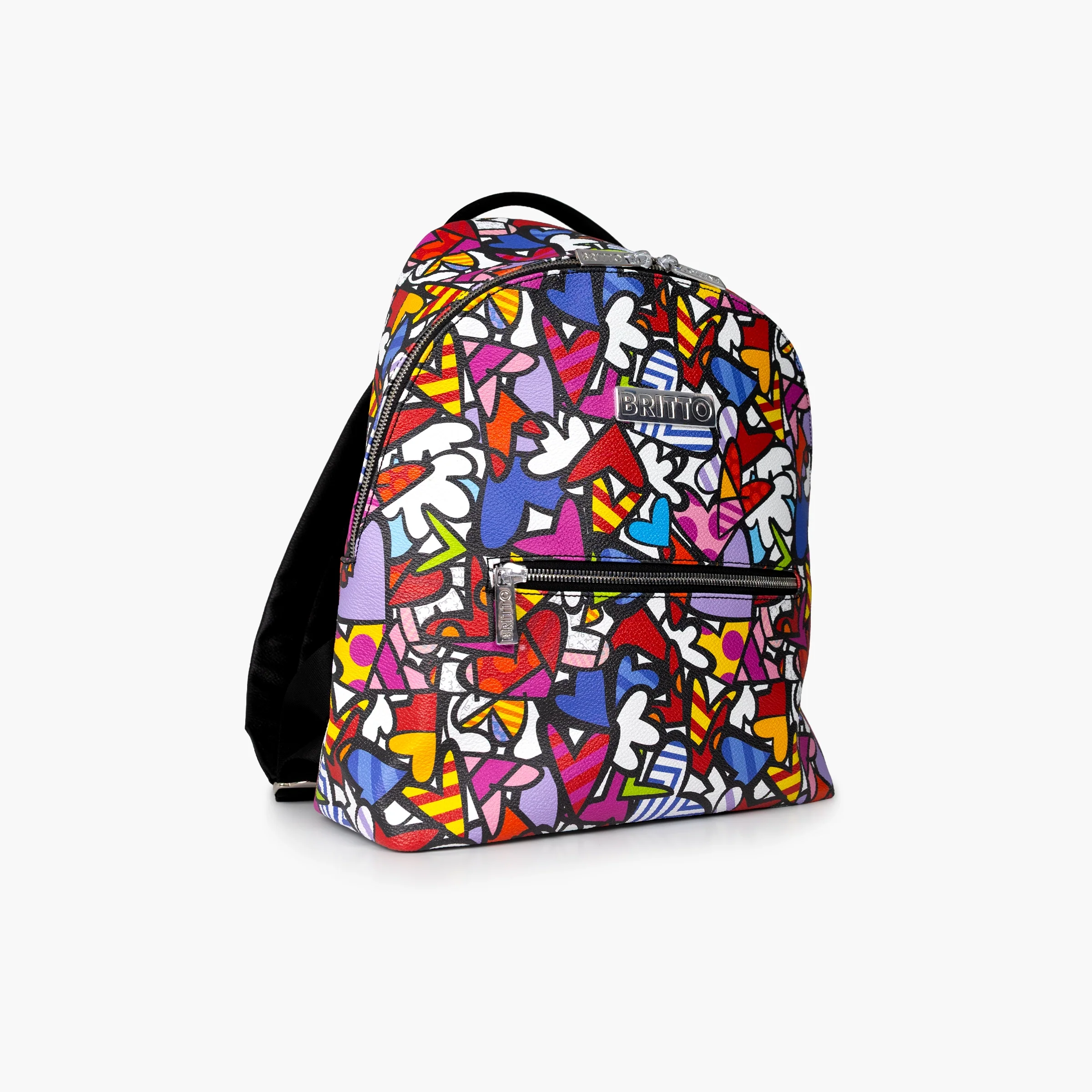 Alive Colorful Hearts Britto Eco Leather Small Backpack - Image 3
