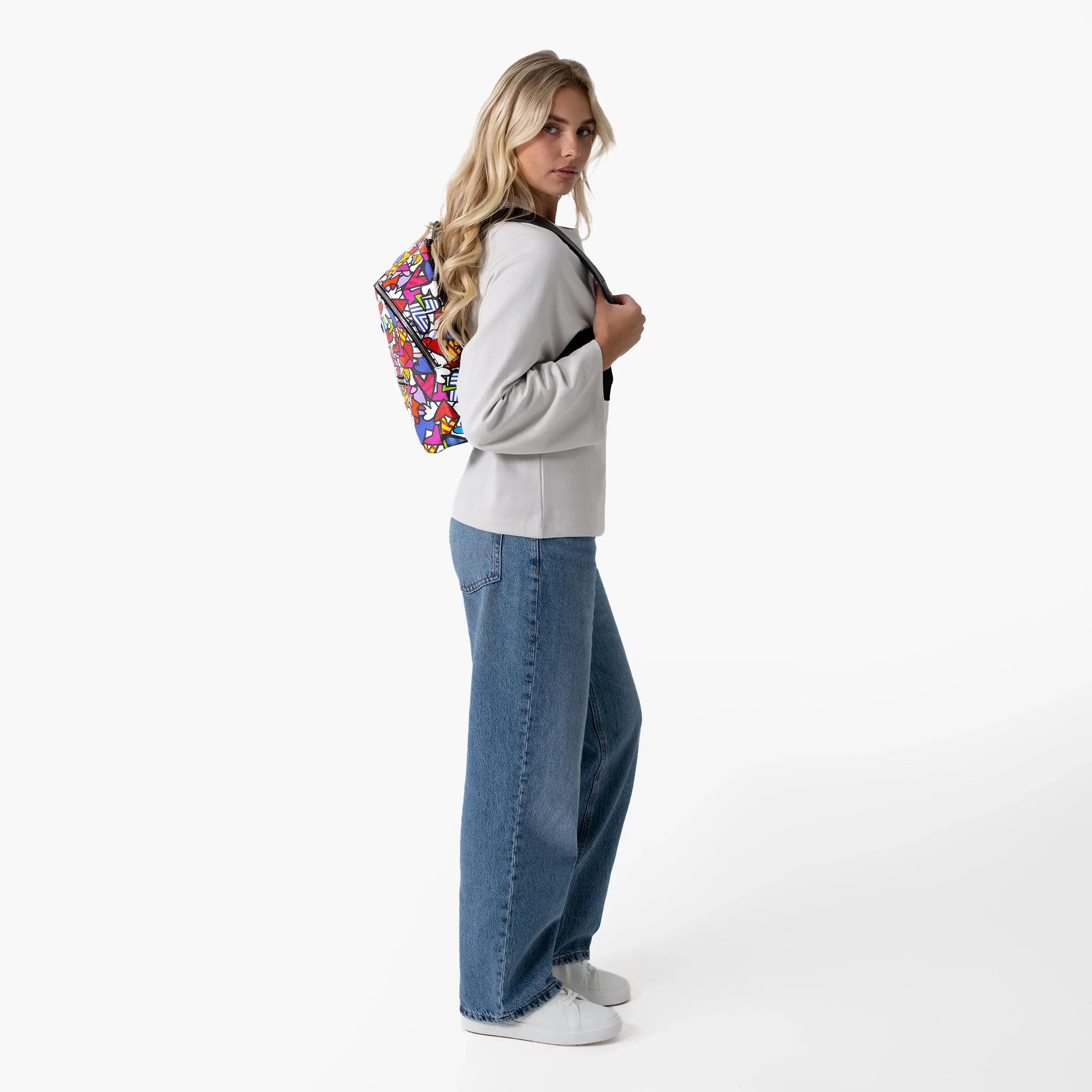 Alive Colorful Hearts Britto Eco Leather Small Backpack - Image 6