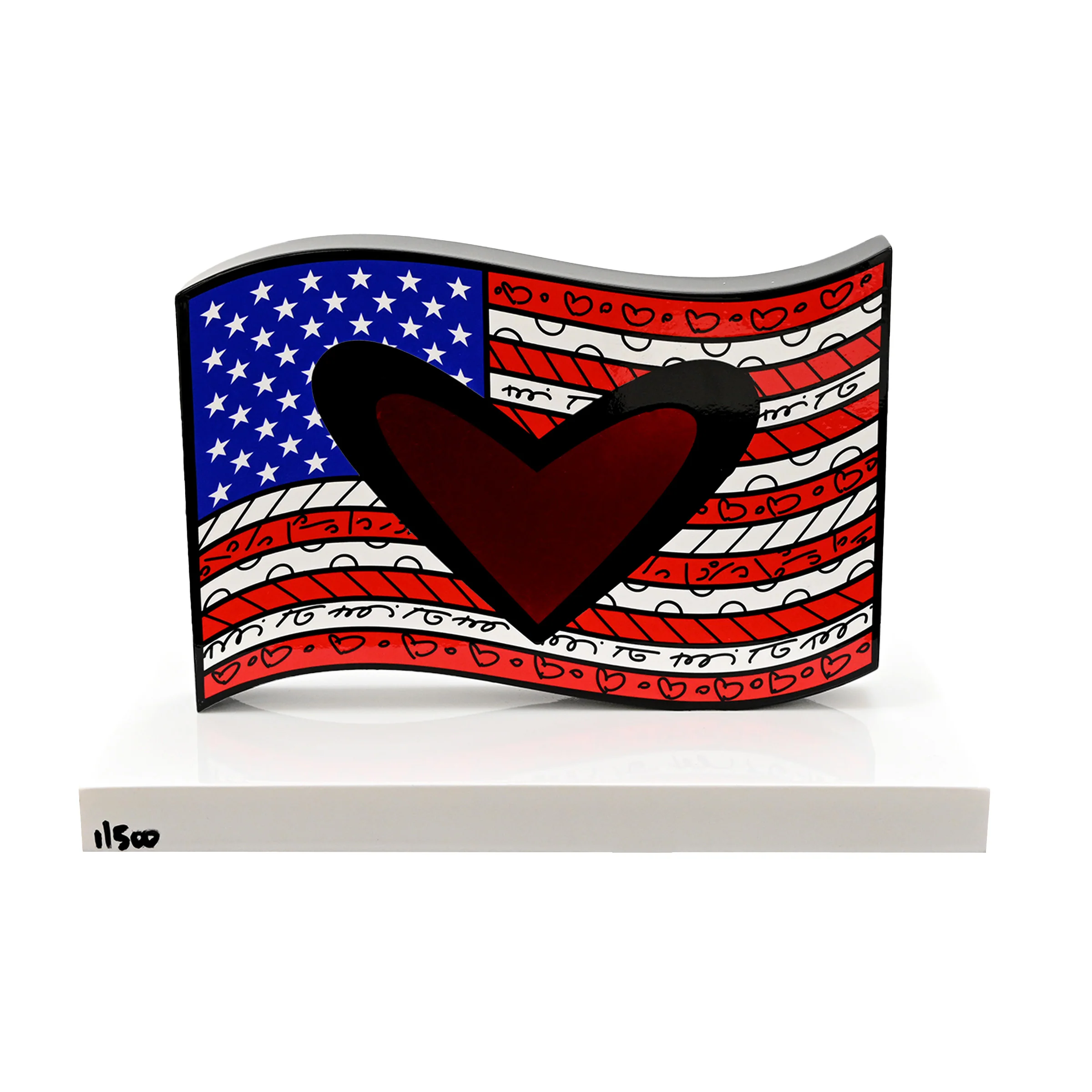 American Flag (White Base) - Limited Edition Sculpture - Image 3