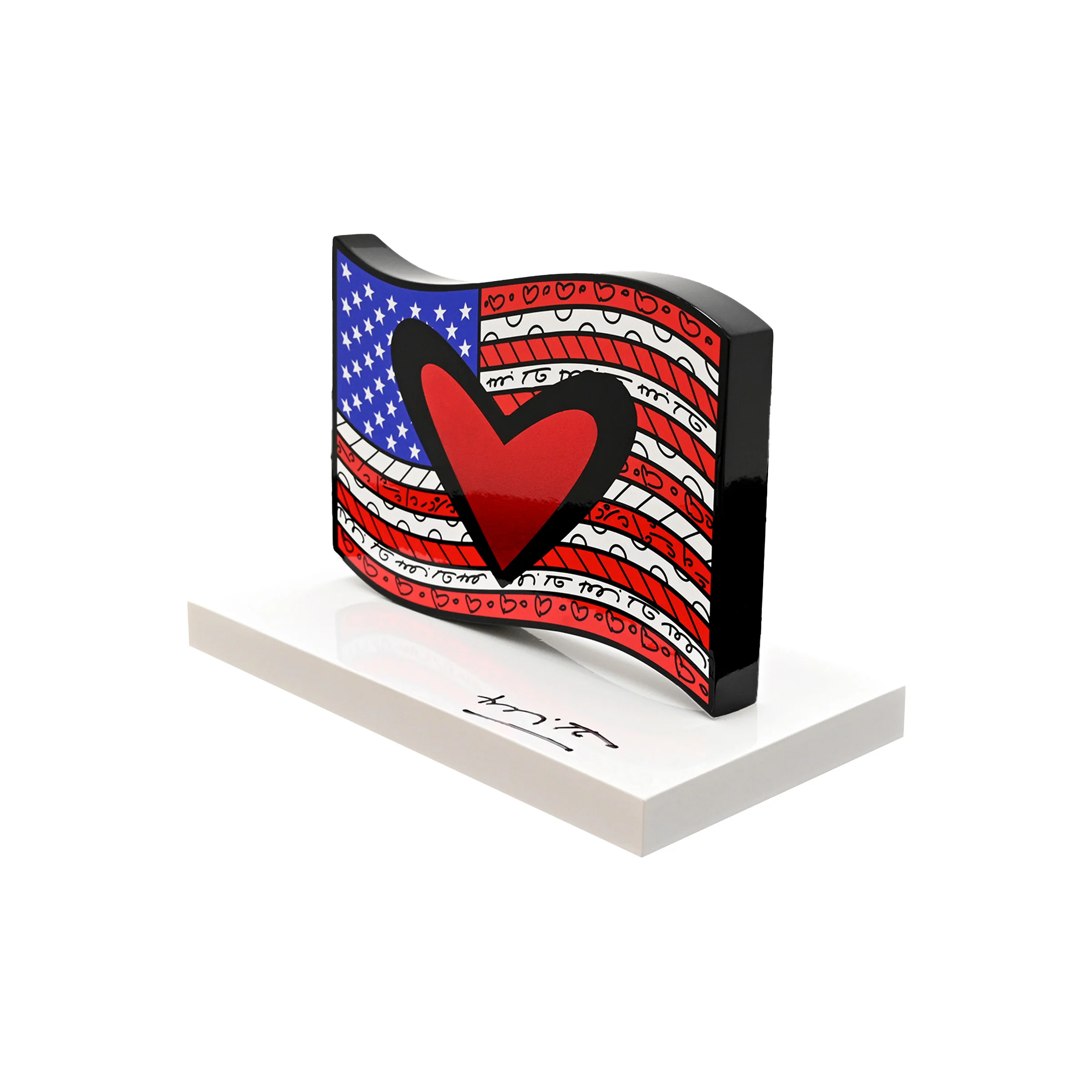 American Flag (White Base) - Limited Edition Sculpture - Image 4