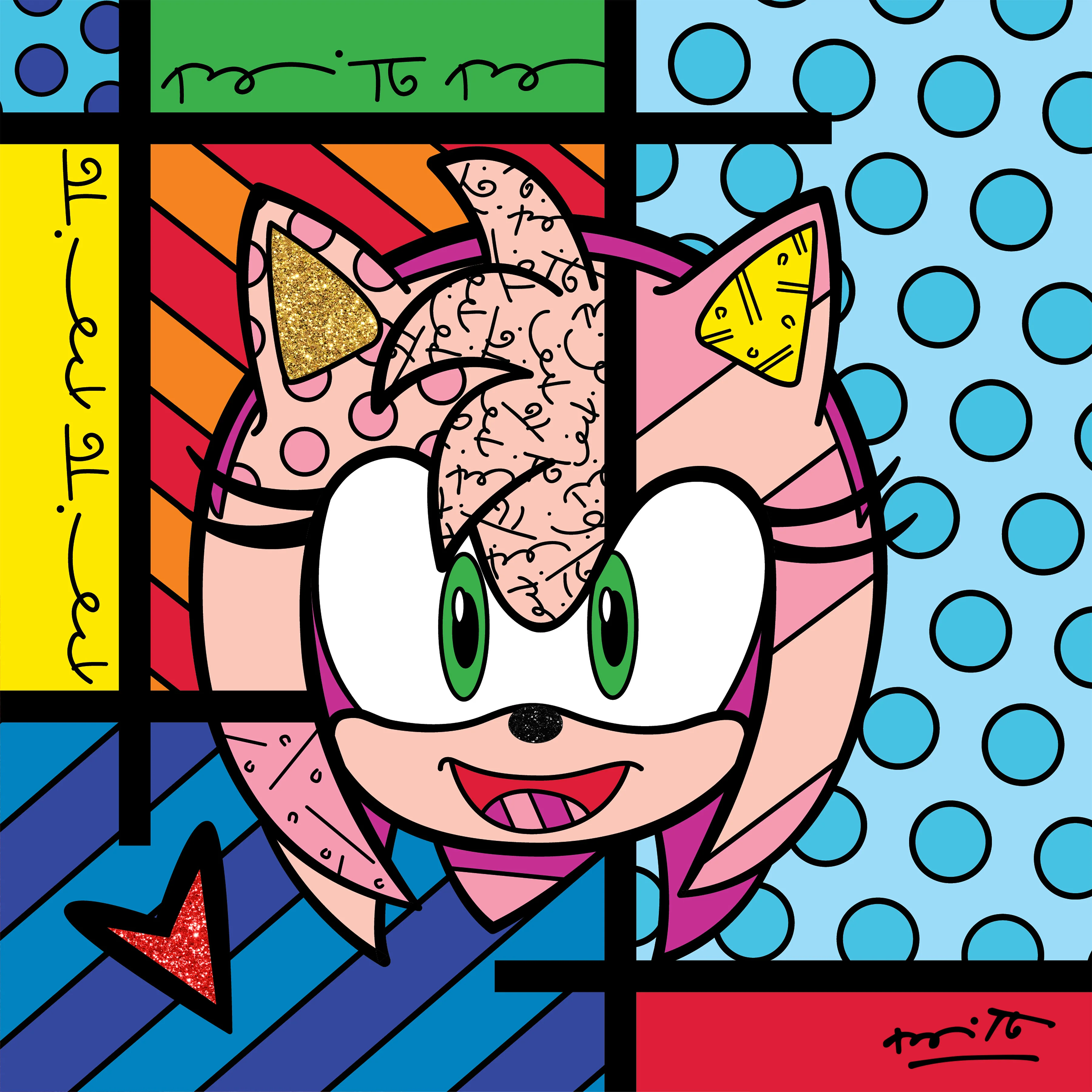 Amy Rose - Sega By Britto - Limited Edition Print