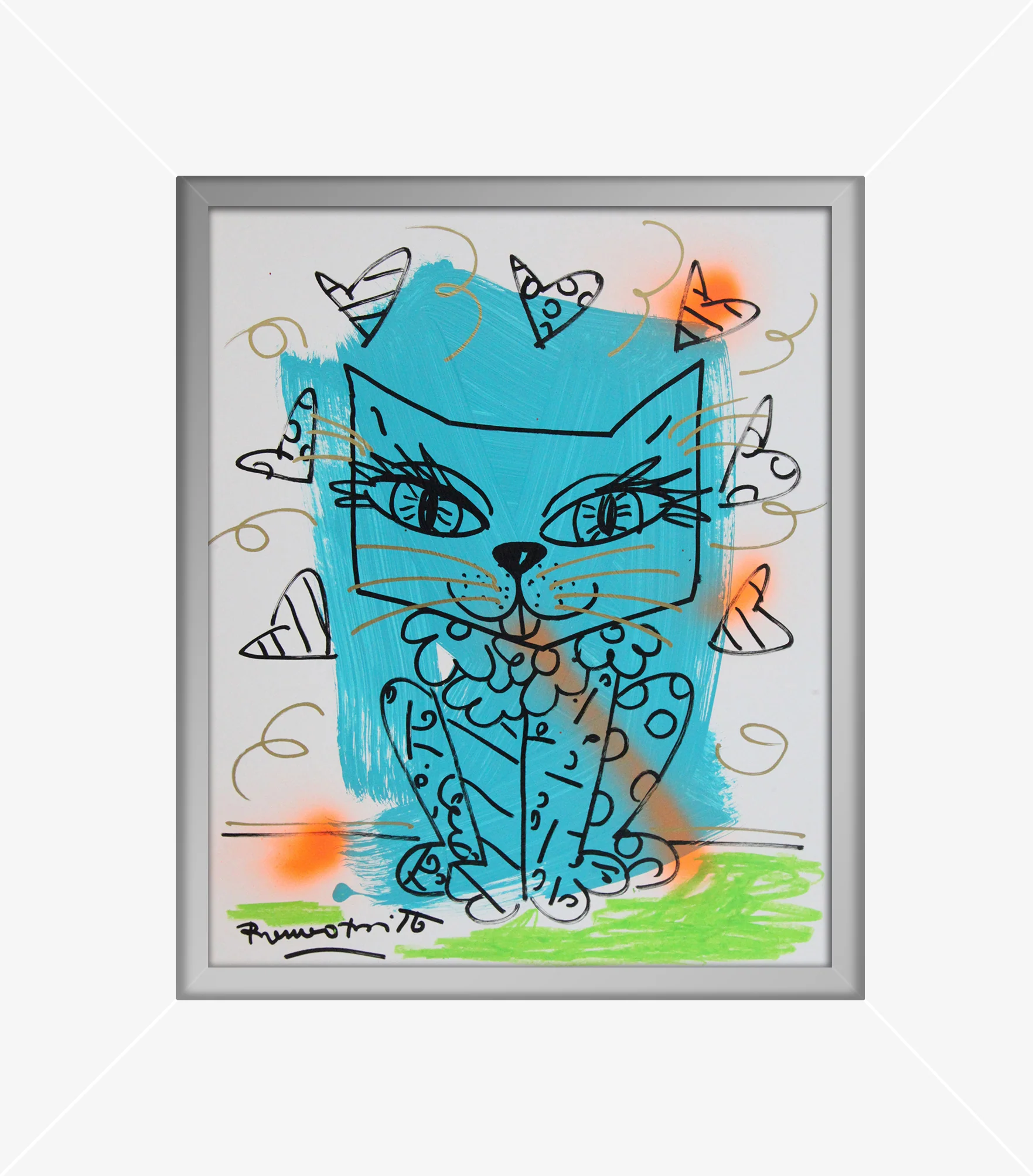AQUA CAT -  Original Drawing - Image 14