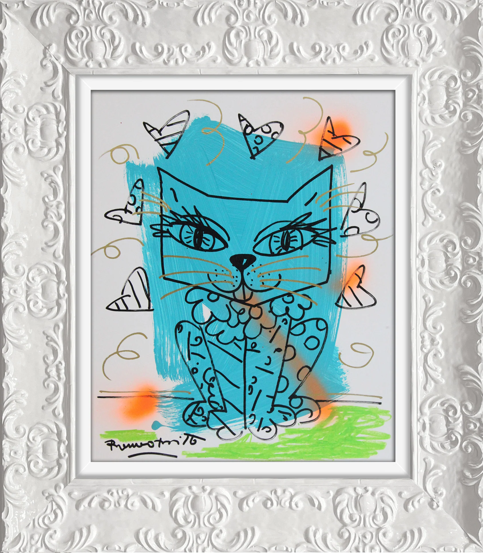 AQUA CAT -  Original Drawing - Image 16