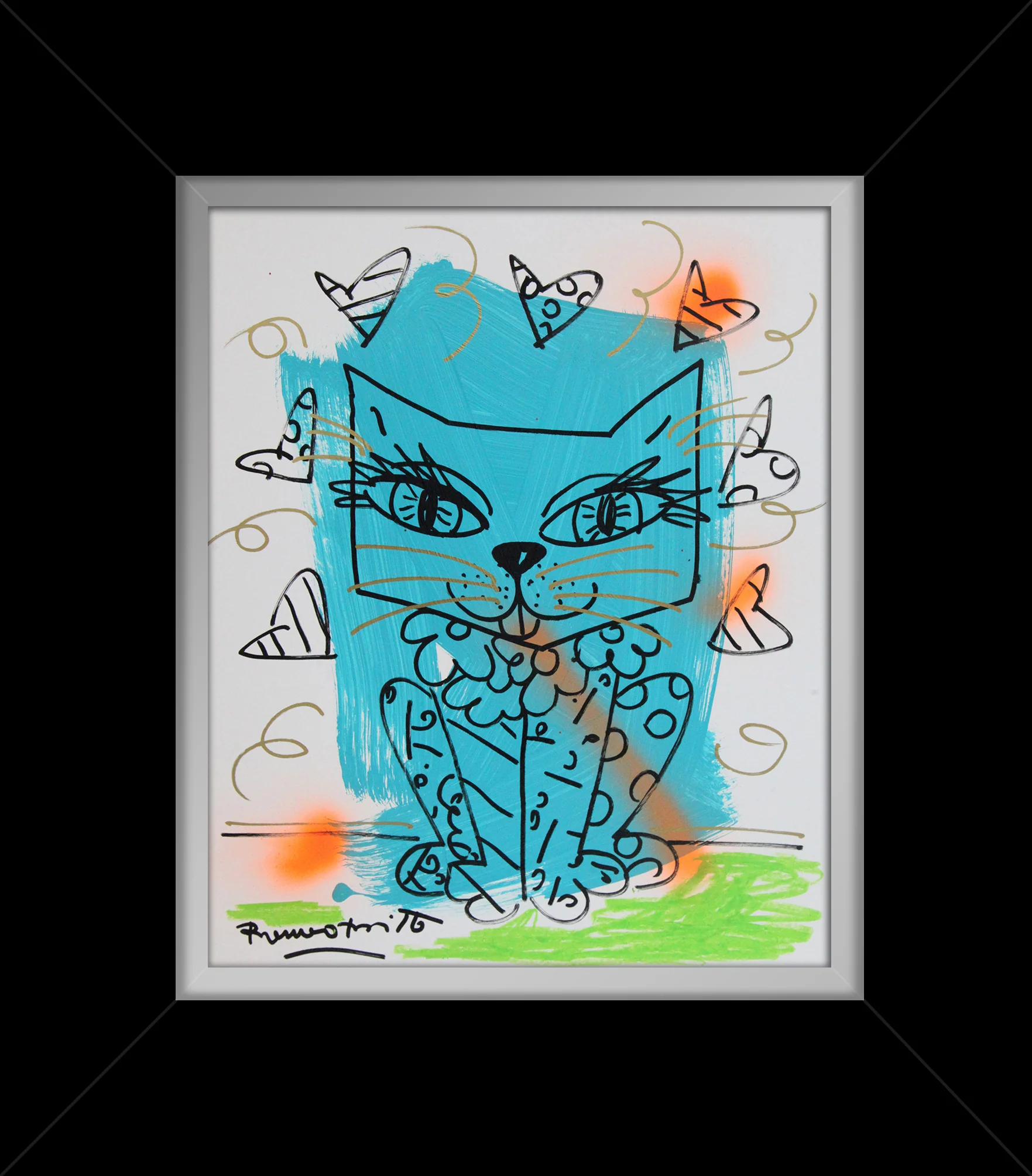AQUA CAT -  Original Drawing - Image 6