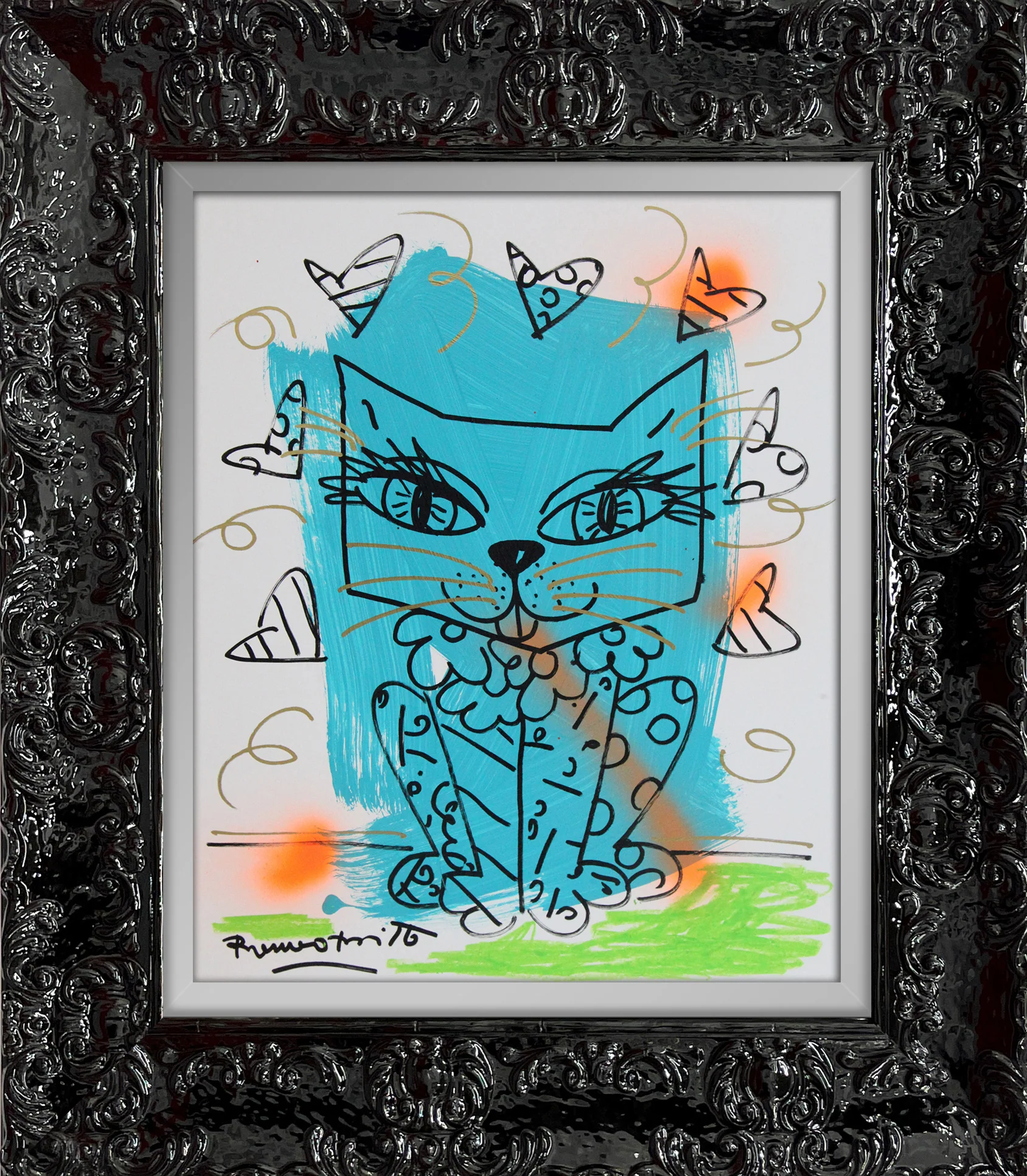 AQUA CAT -  Original Drawing - Image 8