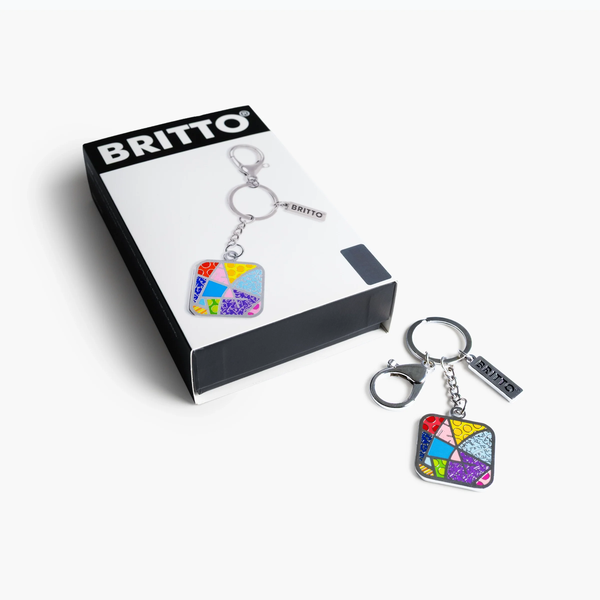Baby Blue Landscape Britto Keychain & Bag Charm - Image 3