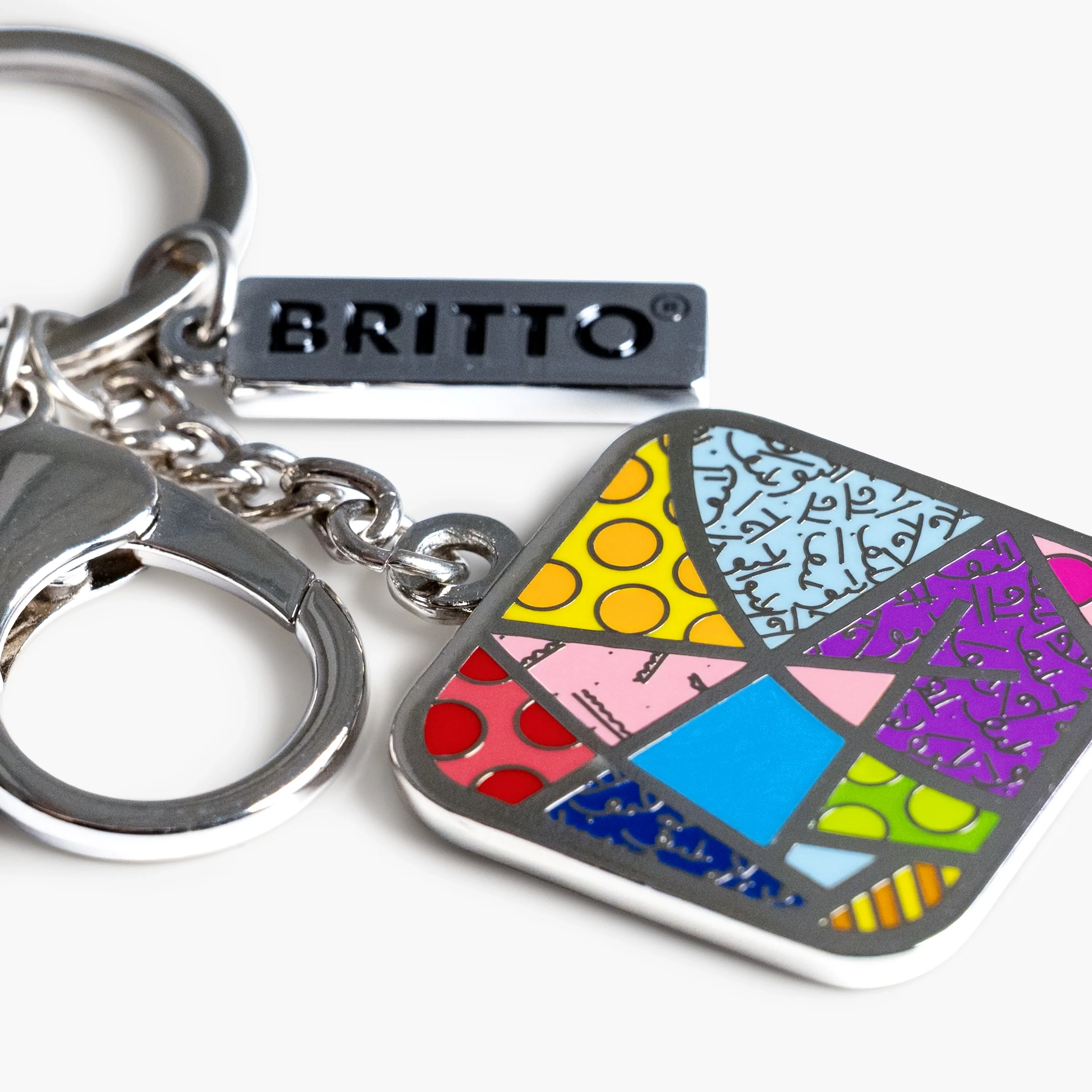 Baby Blue Landscape Britto Keychain & Bag Charm - Image 4