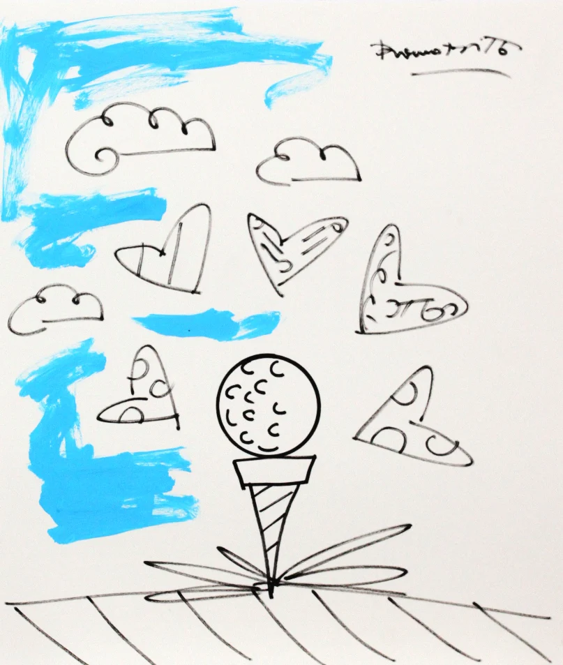 BABY BLUE TEE - Original Drawing