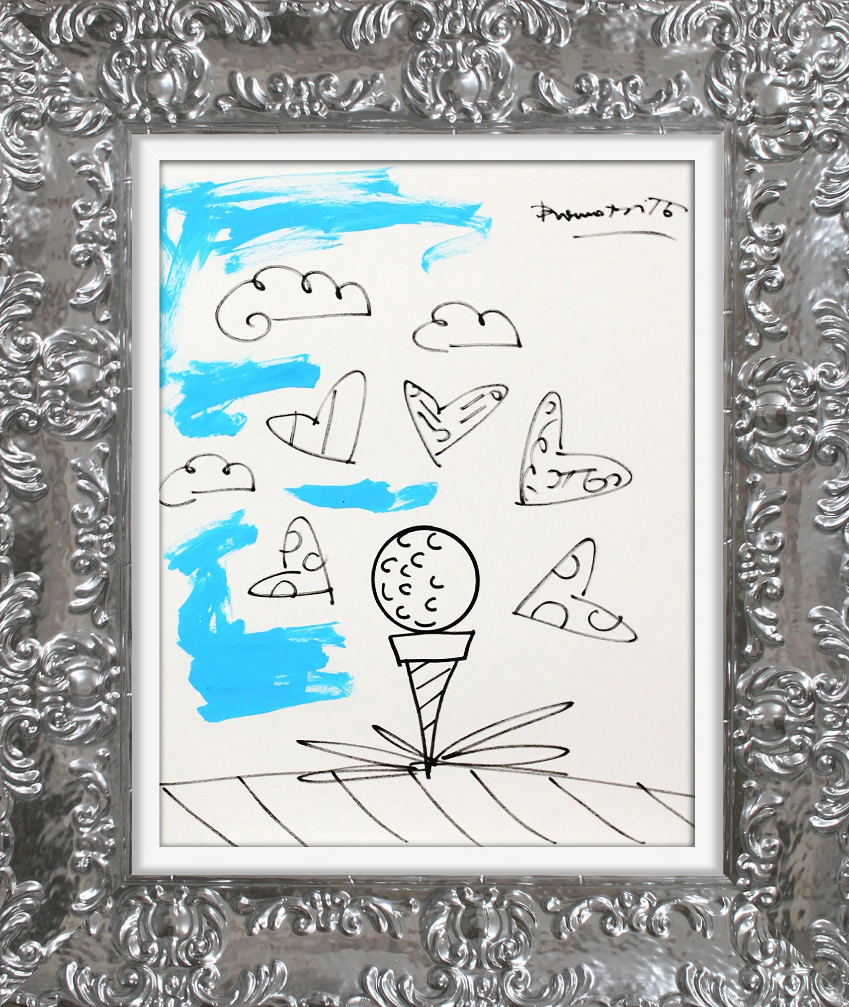 BABY BLUE TEE - Original Drawing - Image 14