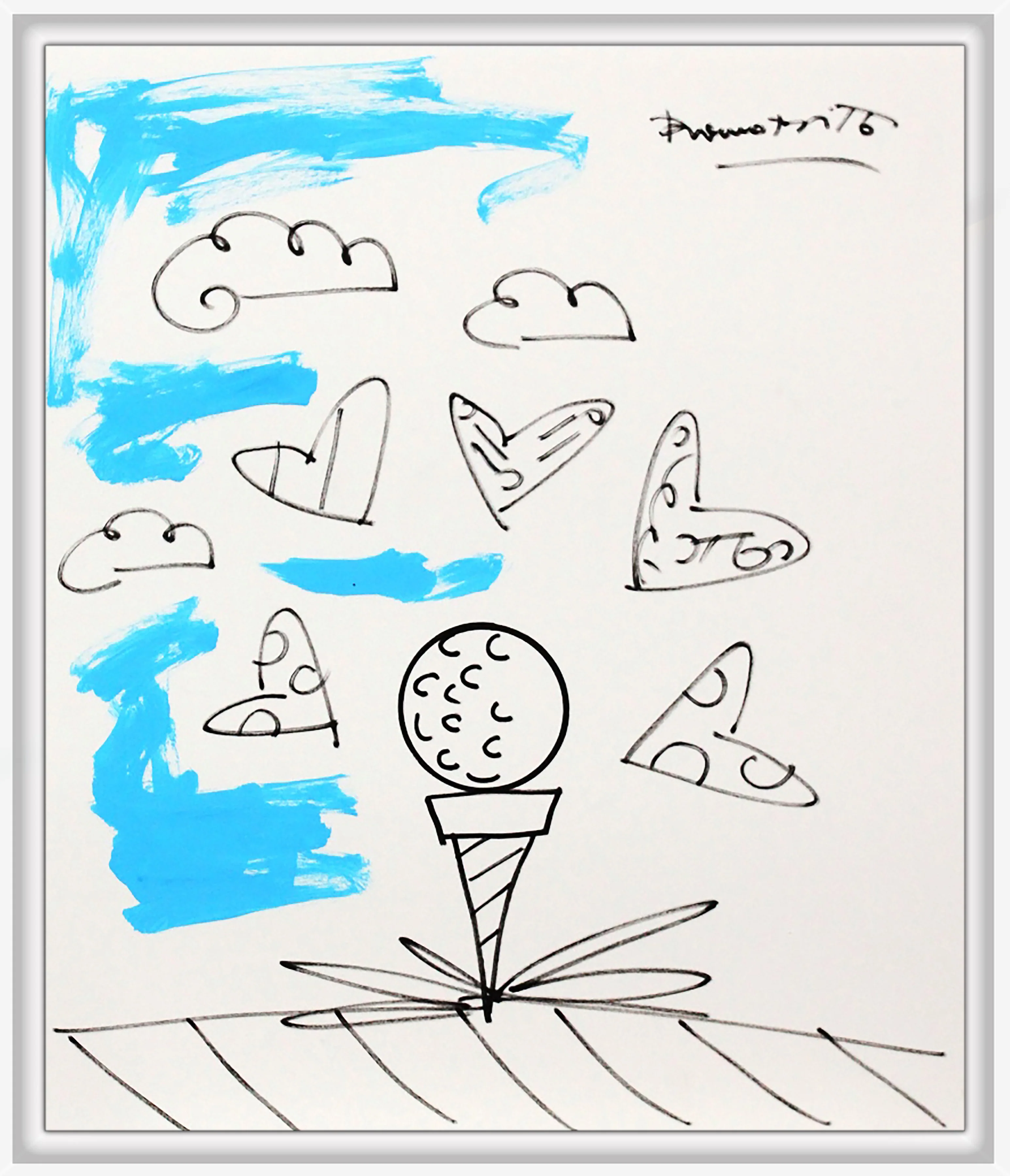 BABY BLUE TEE - Original Drawing - Image 15