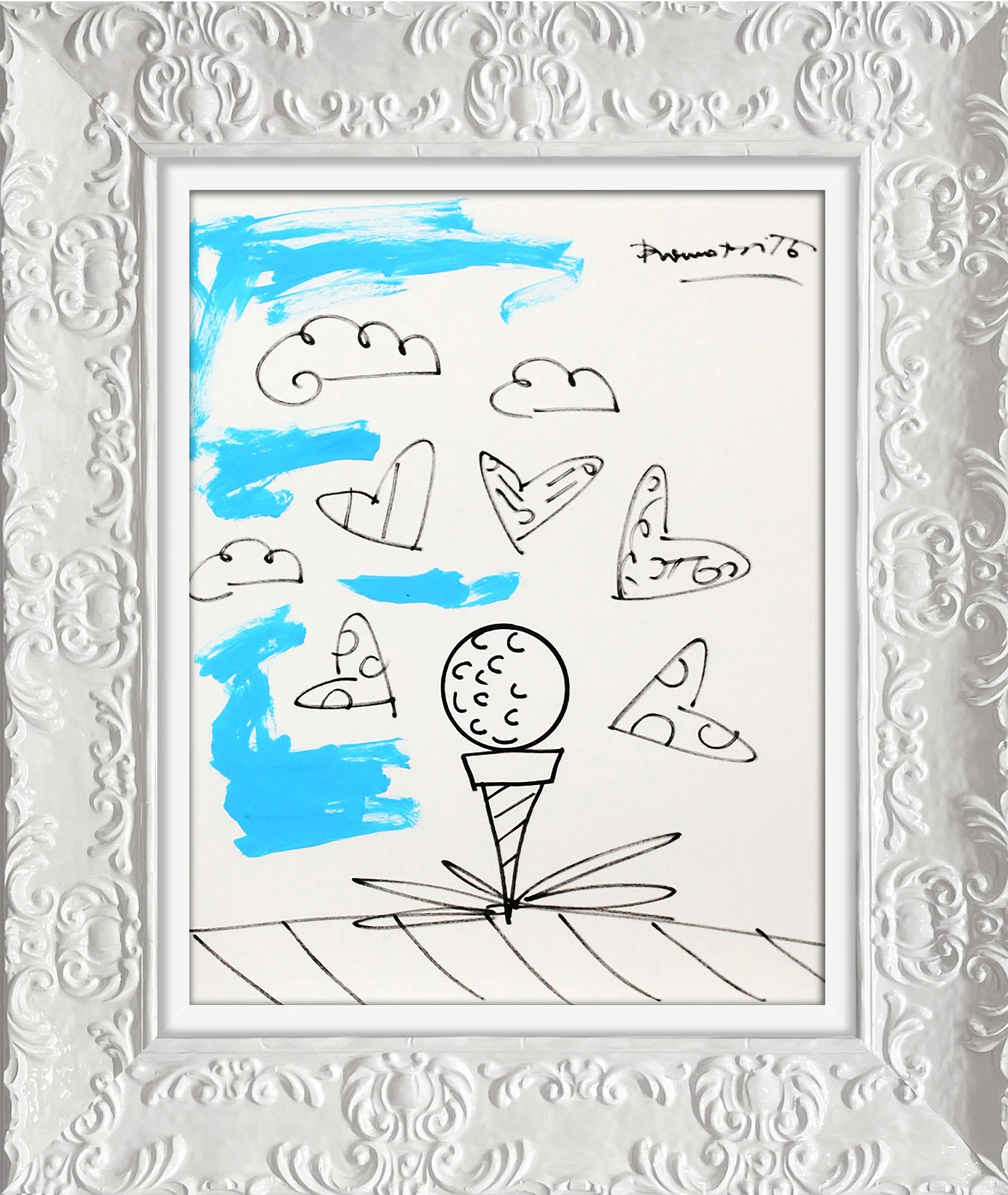 BABY BLUE TEE - Original Drawing - Image 19