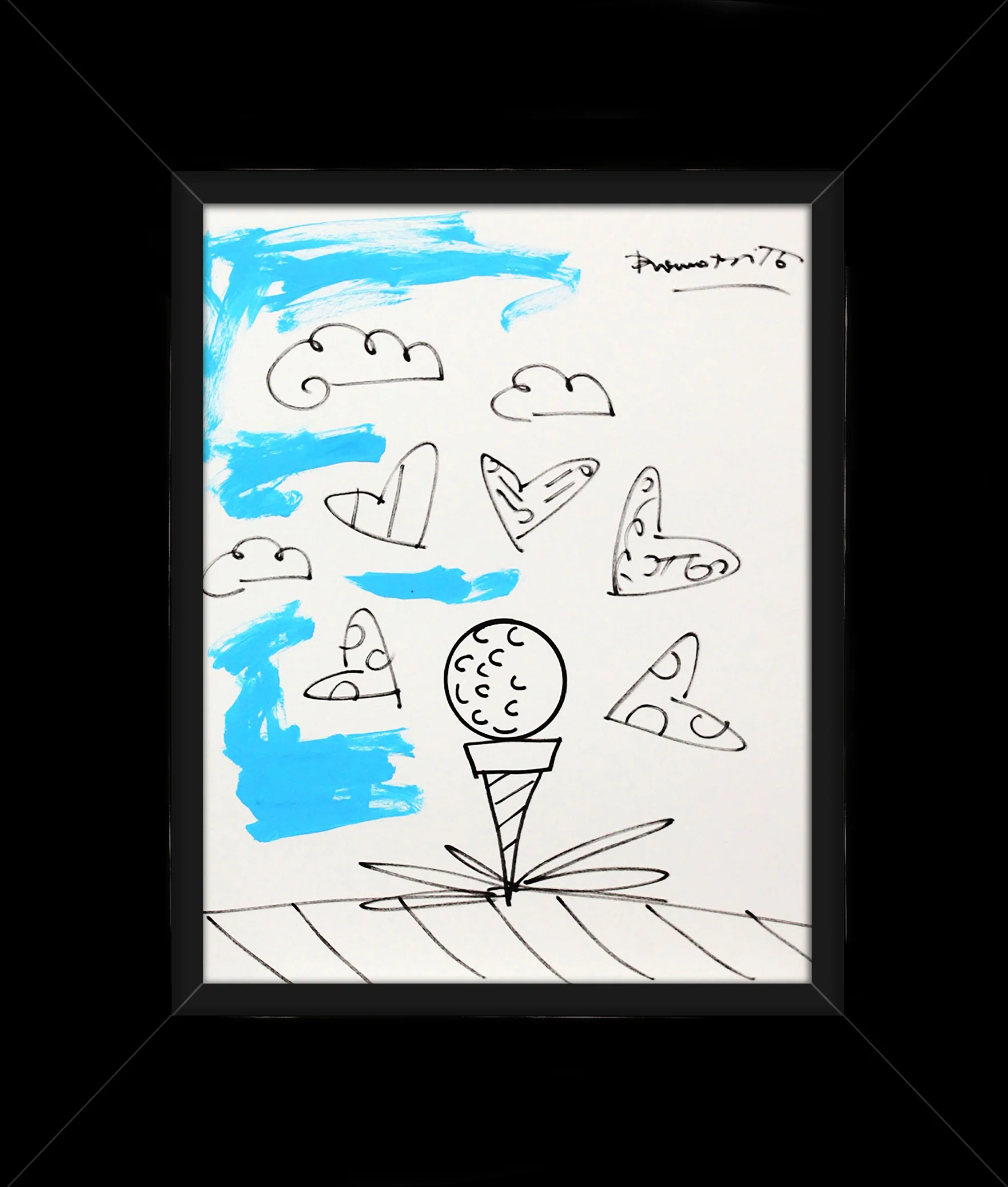BABY BLUE TEE - Original Drawing - Image 2