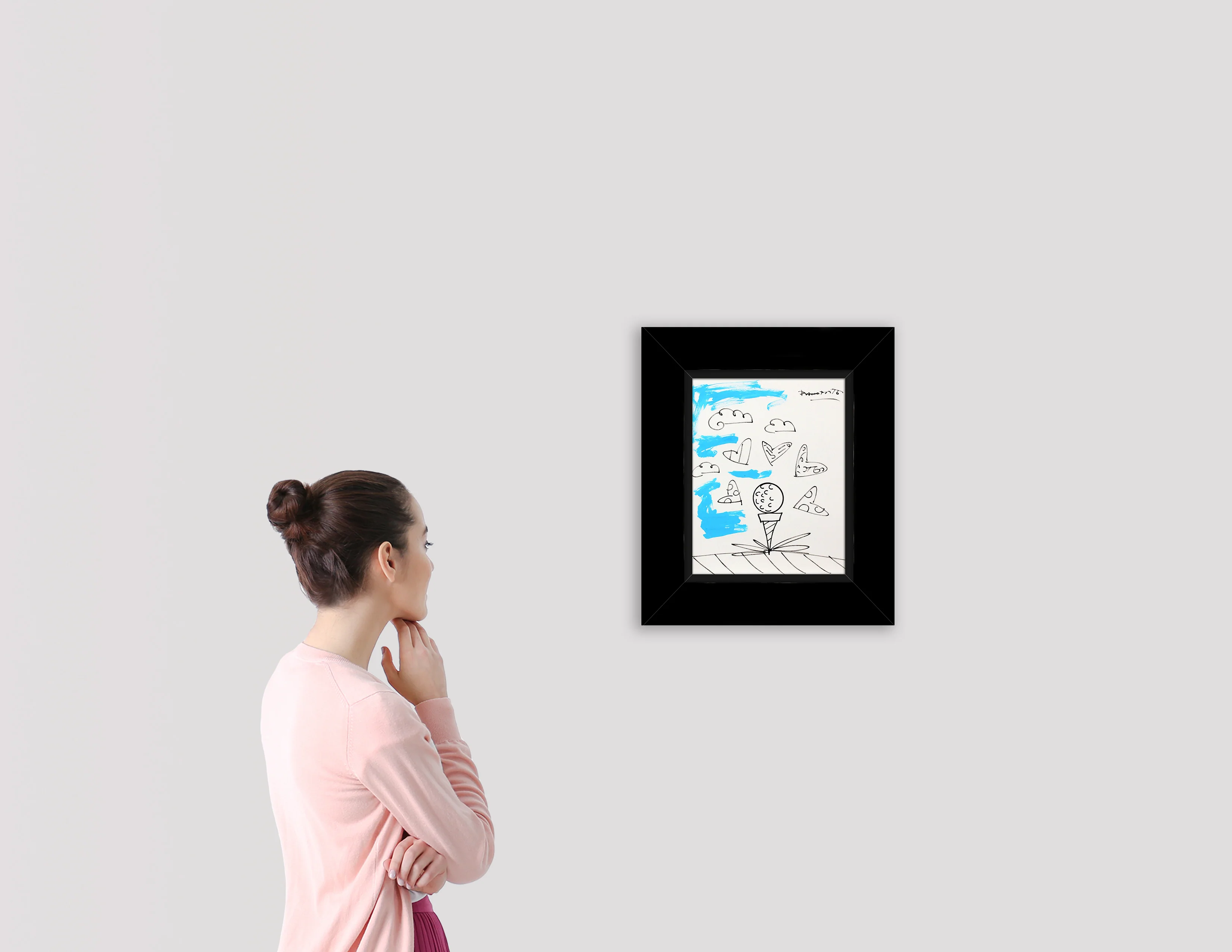BABY BLUE TEE - Original Drawing - Image 3