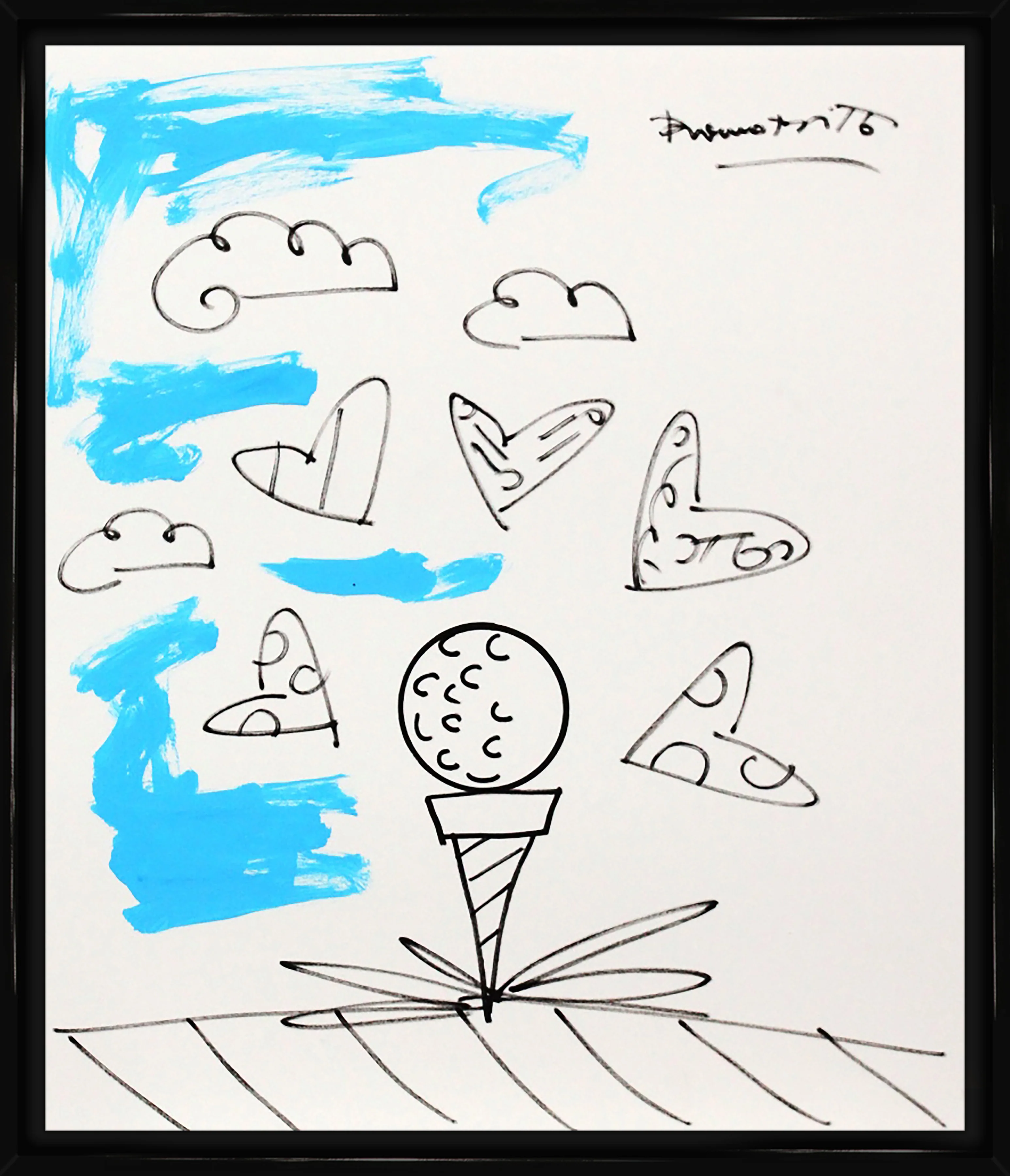 BABY BLUE TEE - Original Drawing - Image 5