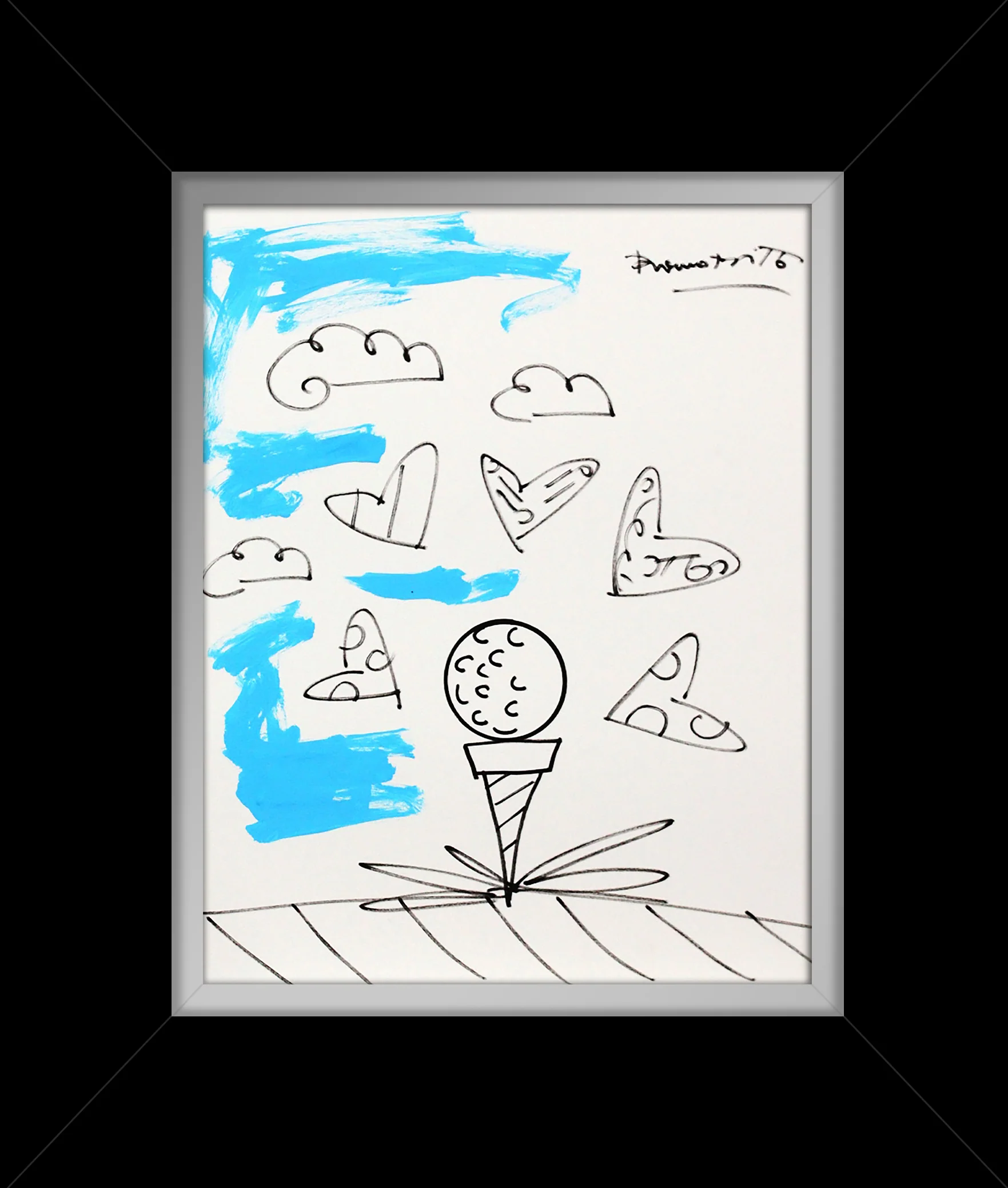 BABY BLUE TEE - Original Drawing - Image 6