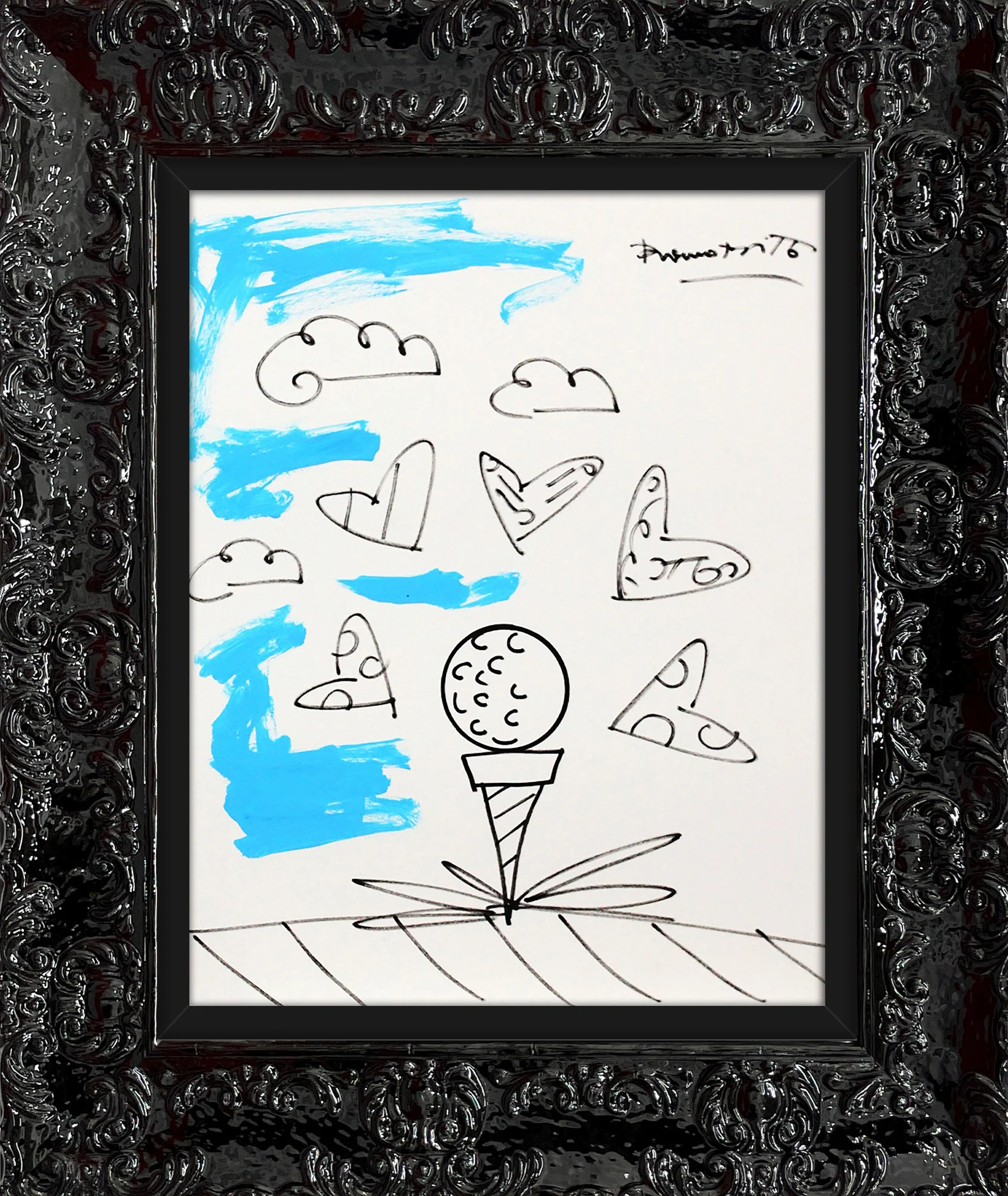 BABY BLUE TEE - Original Drawing - Image 7