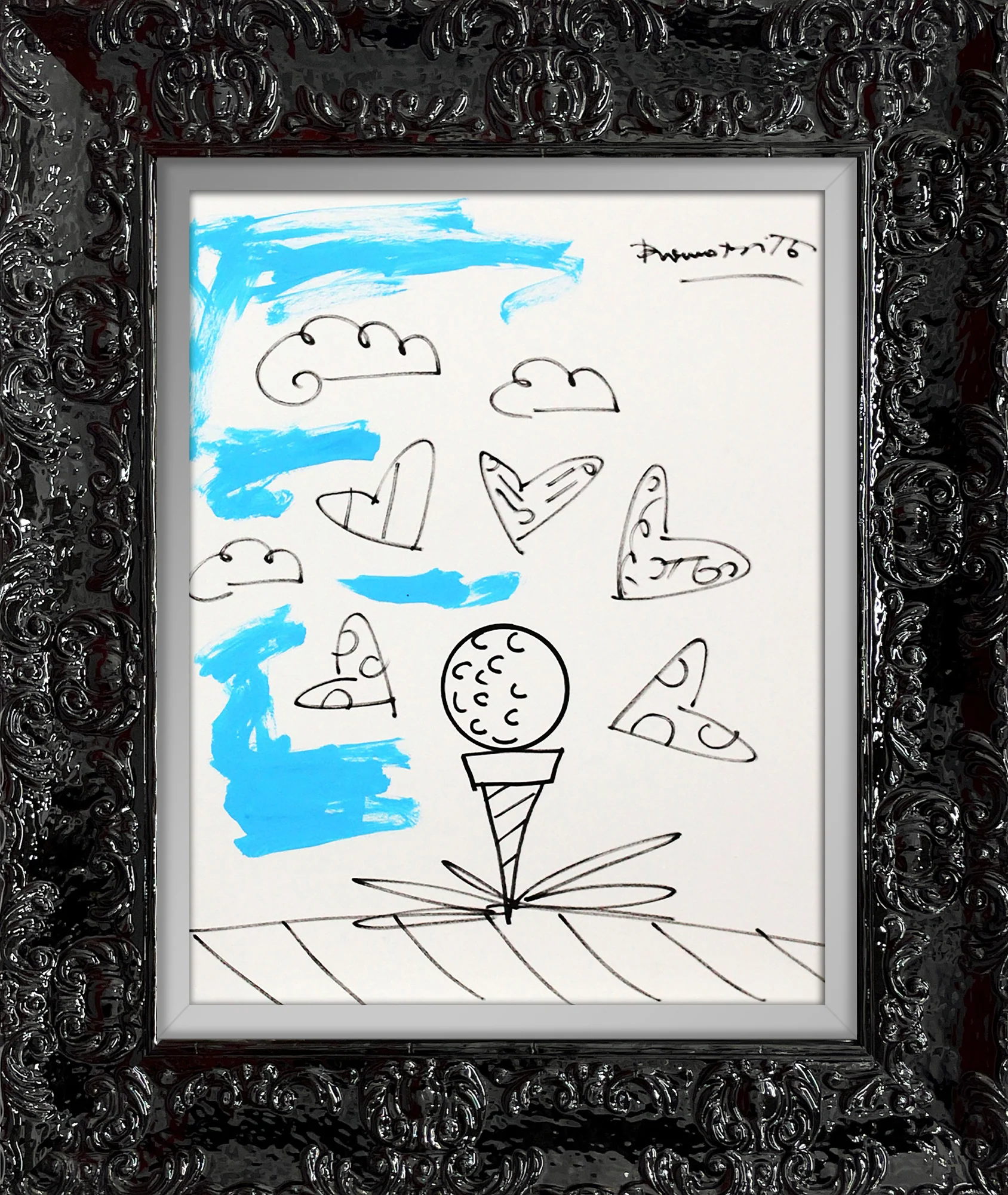 BABY BLUE TEE - Original Drawing - Image 8