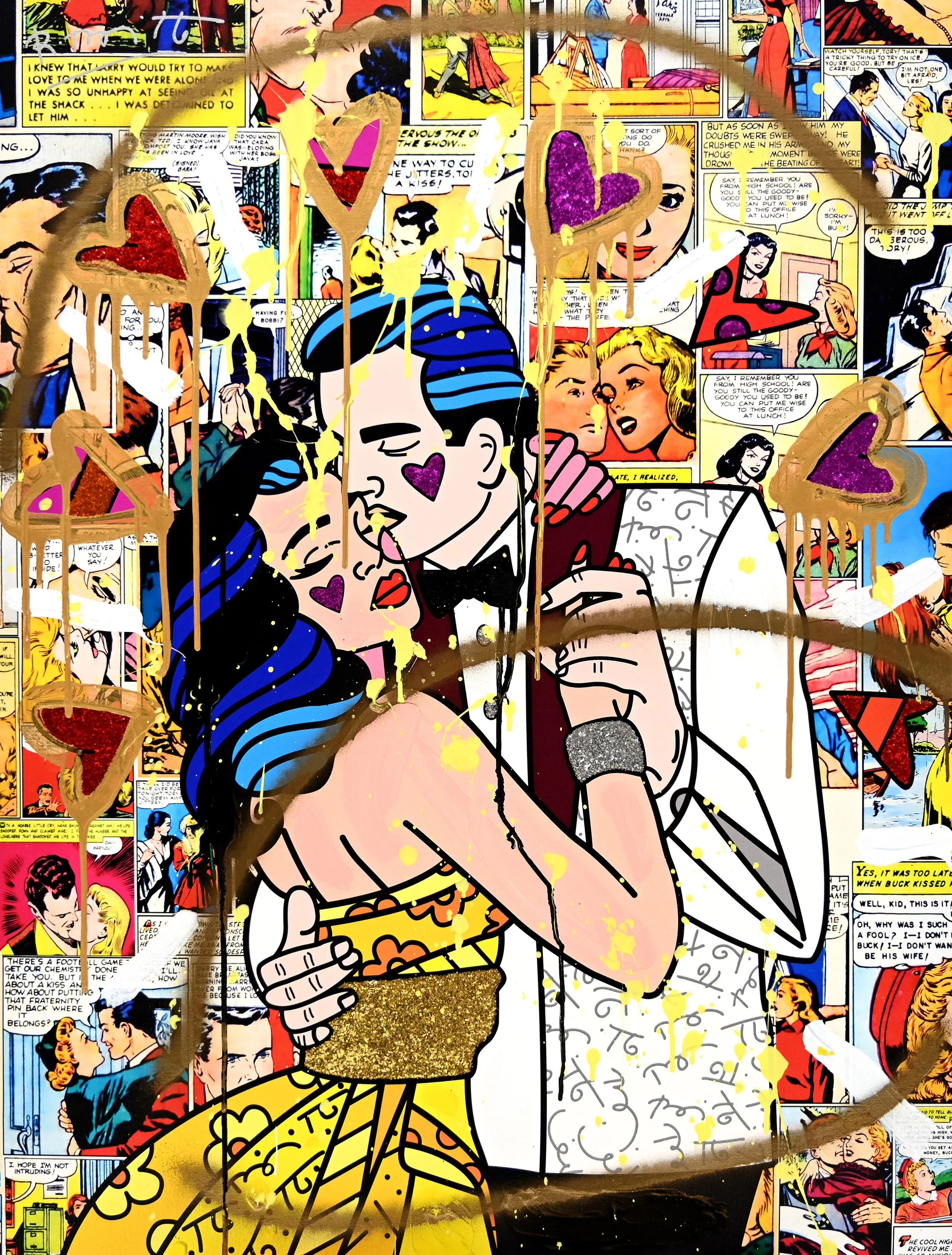 Beautiful Couple - Mixed Media Original - Image 3