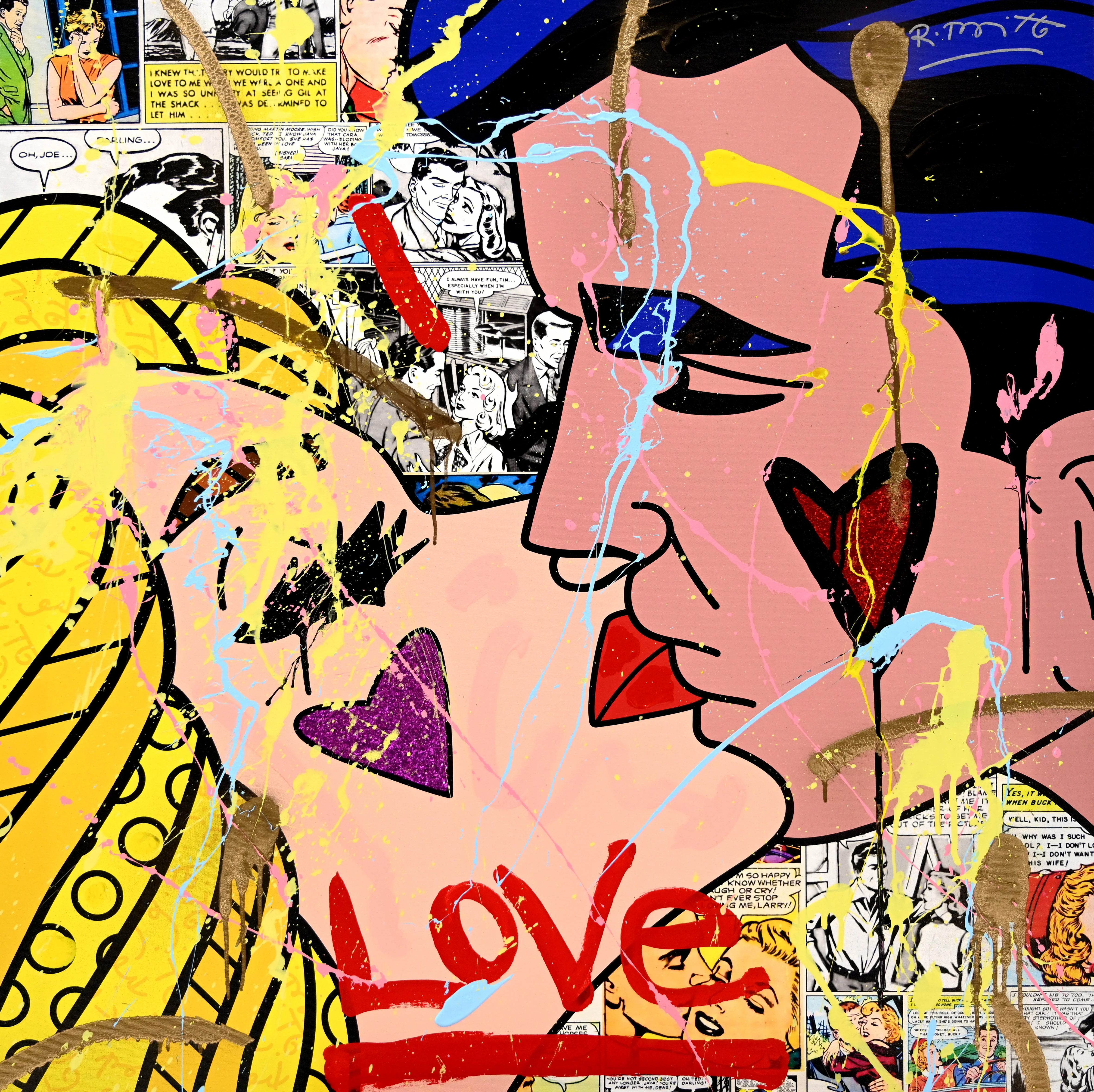 Beijos - Mixed Media Original