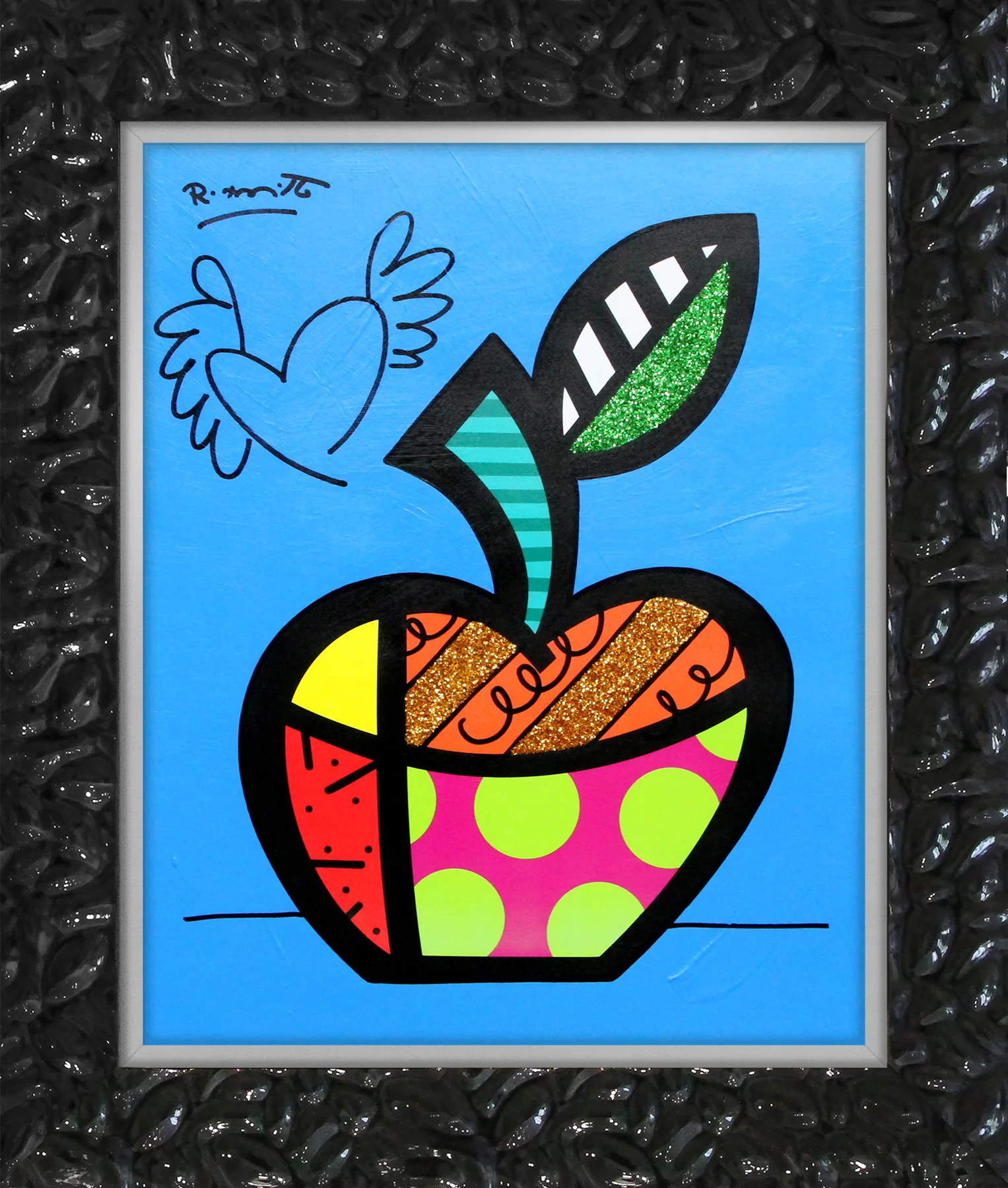 Blue Apple - Mixed Media Original - Image 10