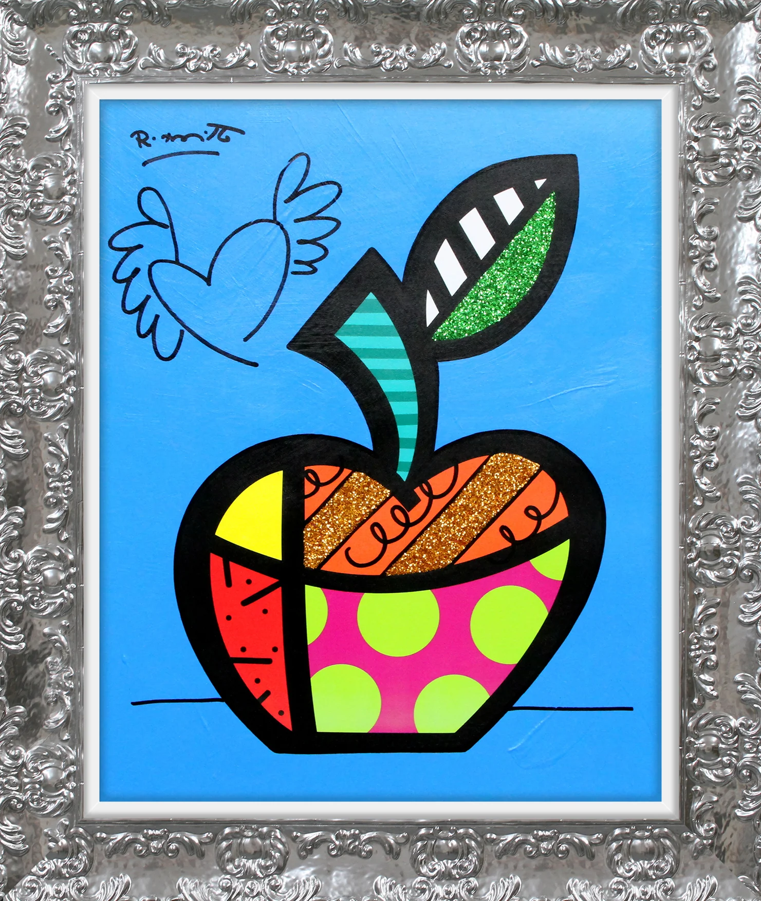 Blue Apple - Mixed Media Original - Image 12