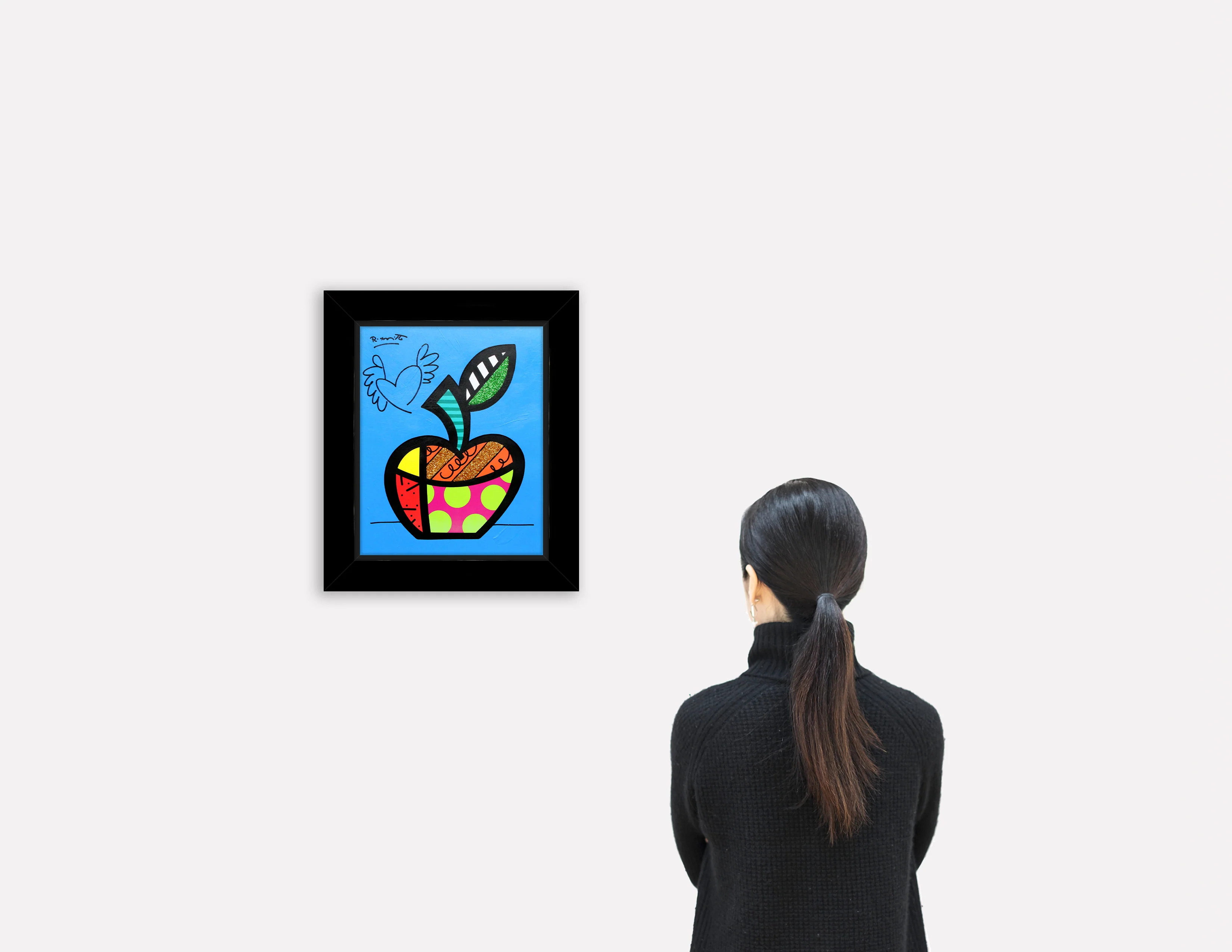 Blue Apple - Mixed Media Original - Image 3