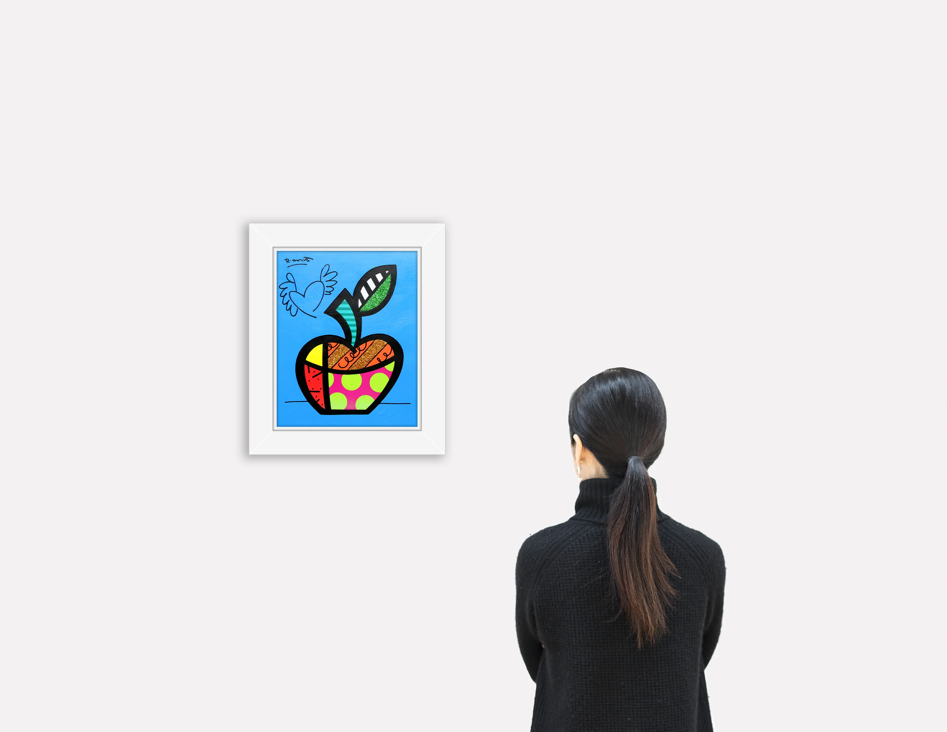 Blue Apple - Mixed Media Original - Image 4