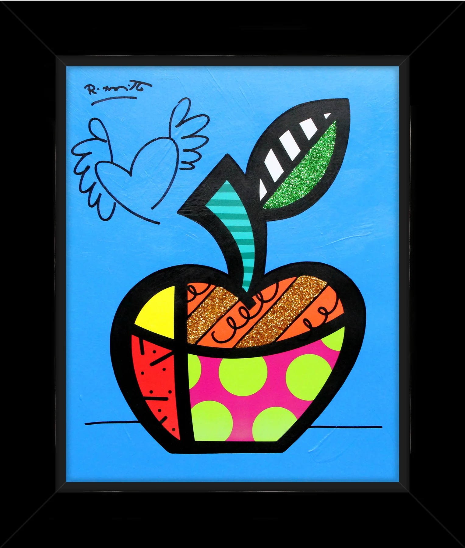 Blue Apple - Mixed Media Original - Image 5