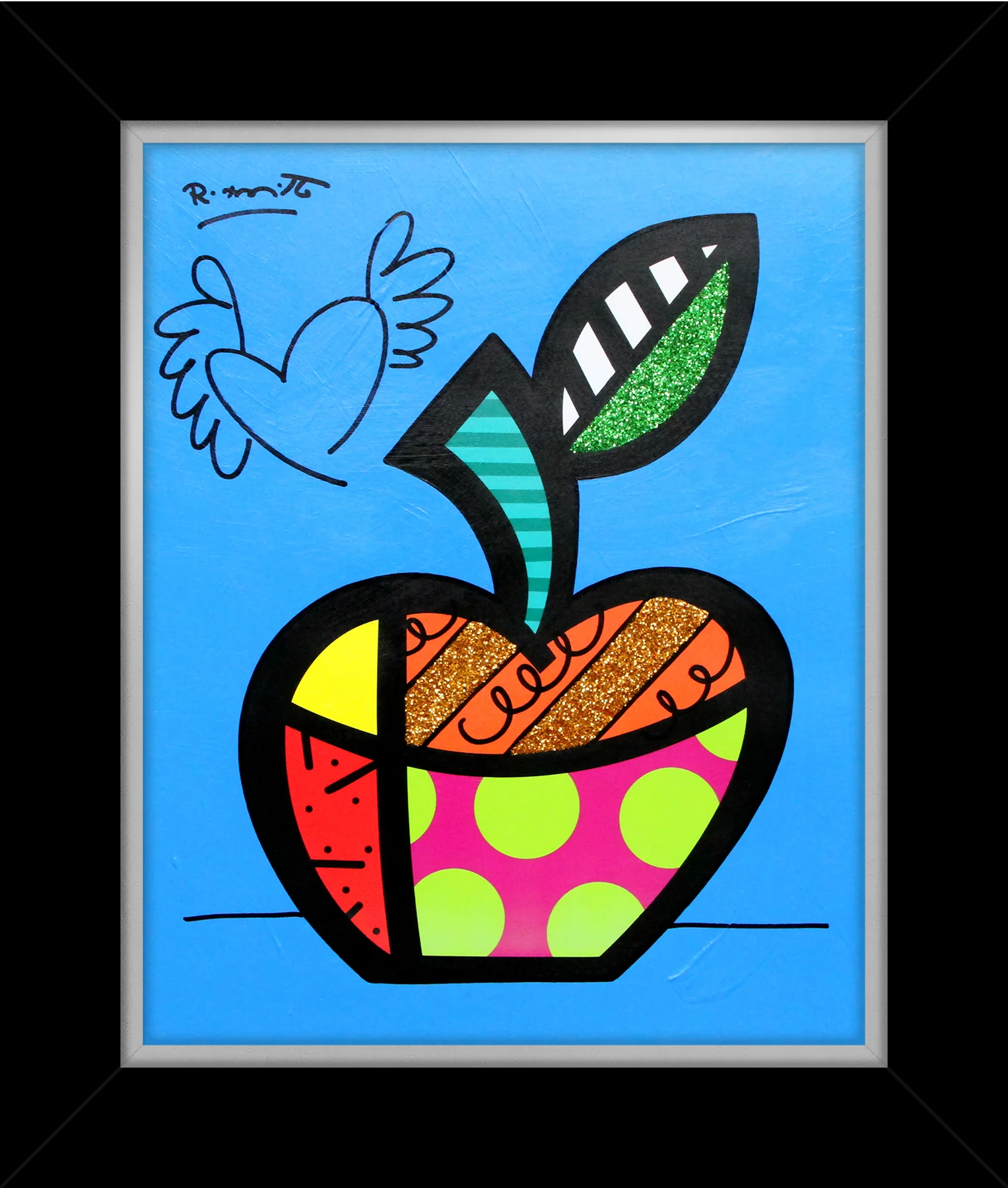 Blue Apple - Mixed Media Original - Image 6