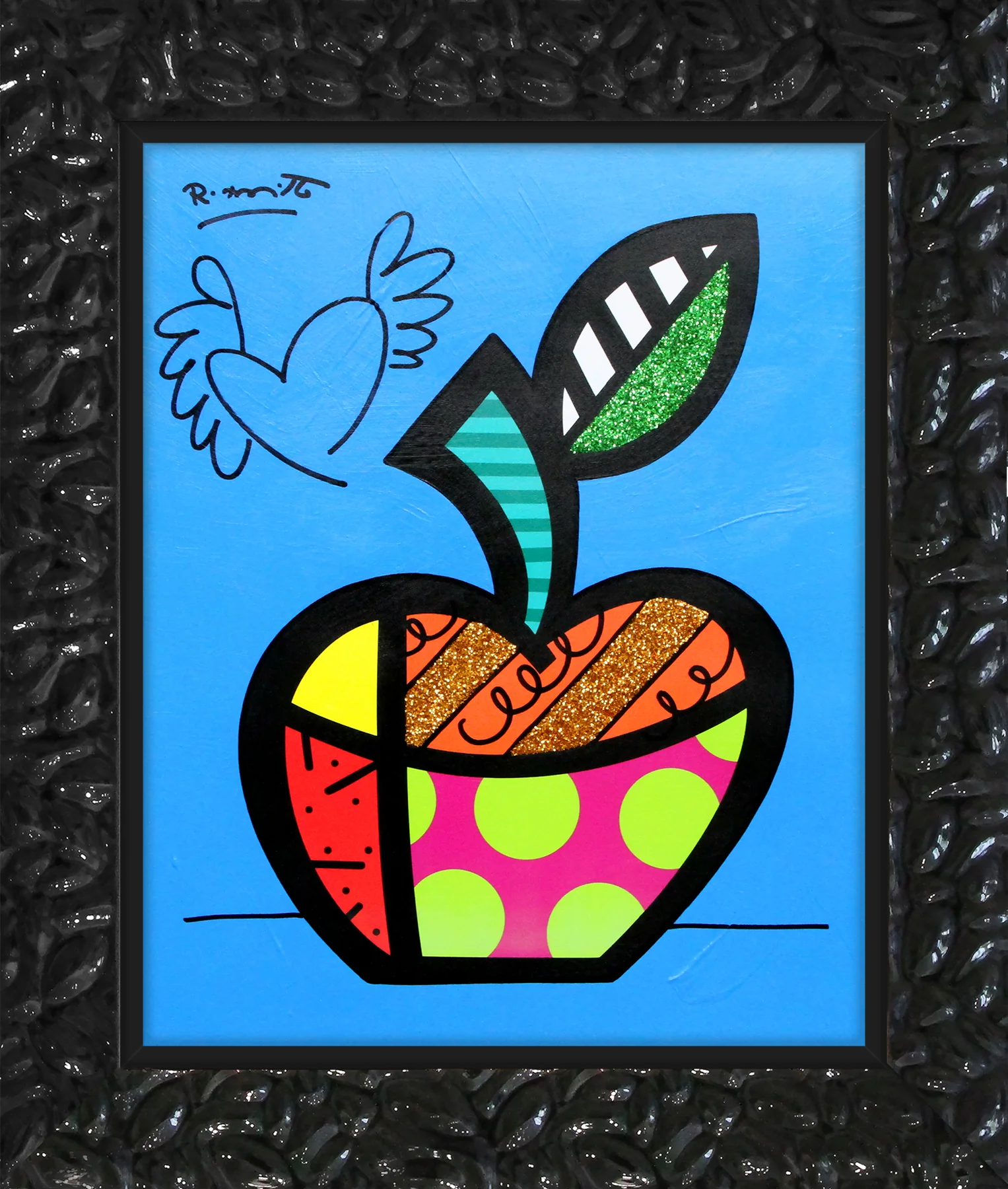 Blue Apple - Mixed Media Original - Image 9