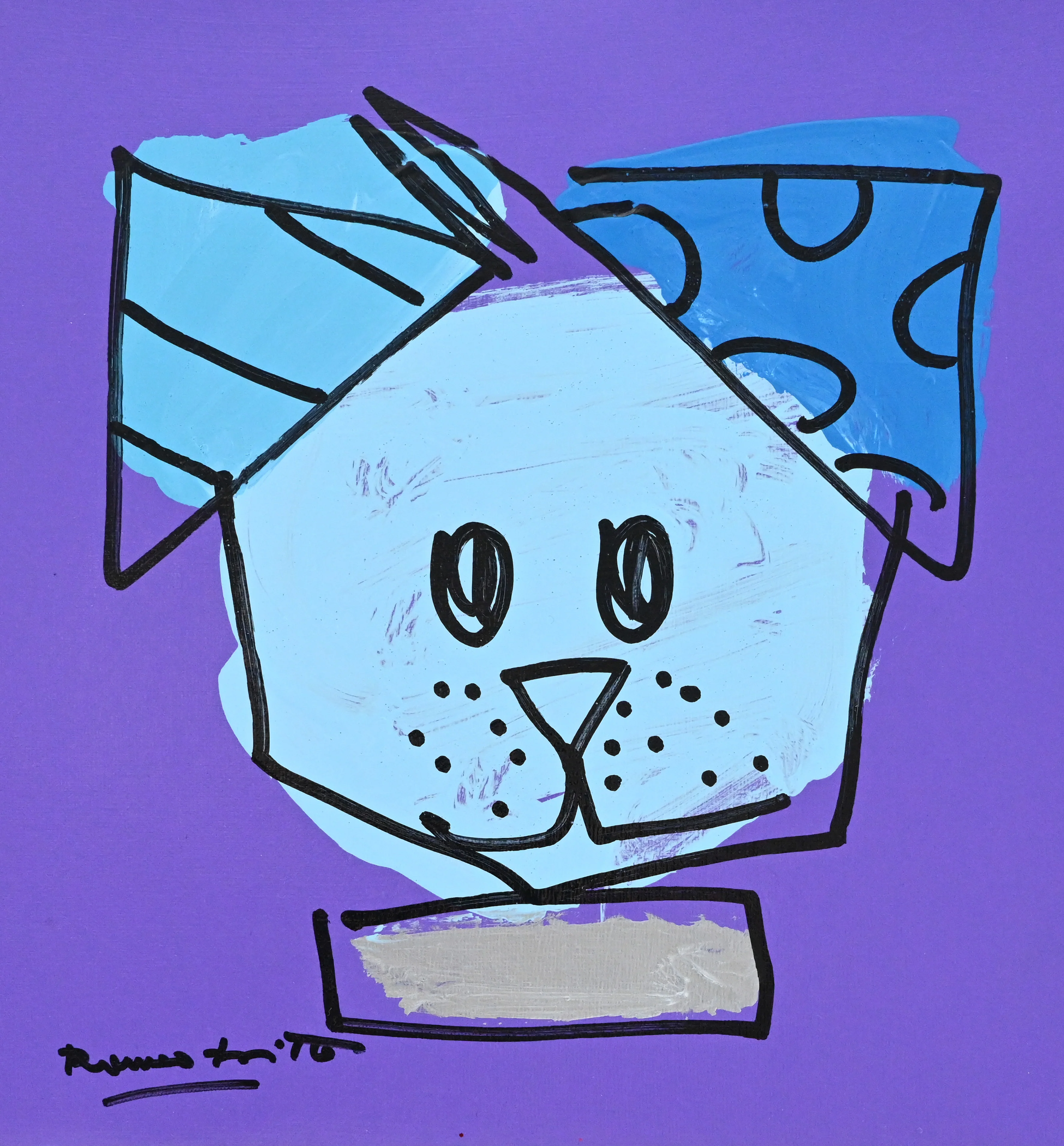 BLUE DOG - Original Drawing