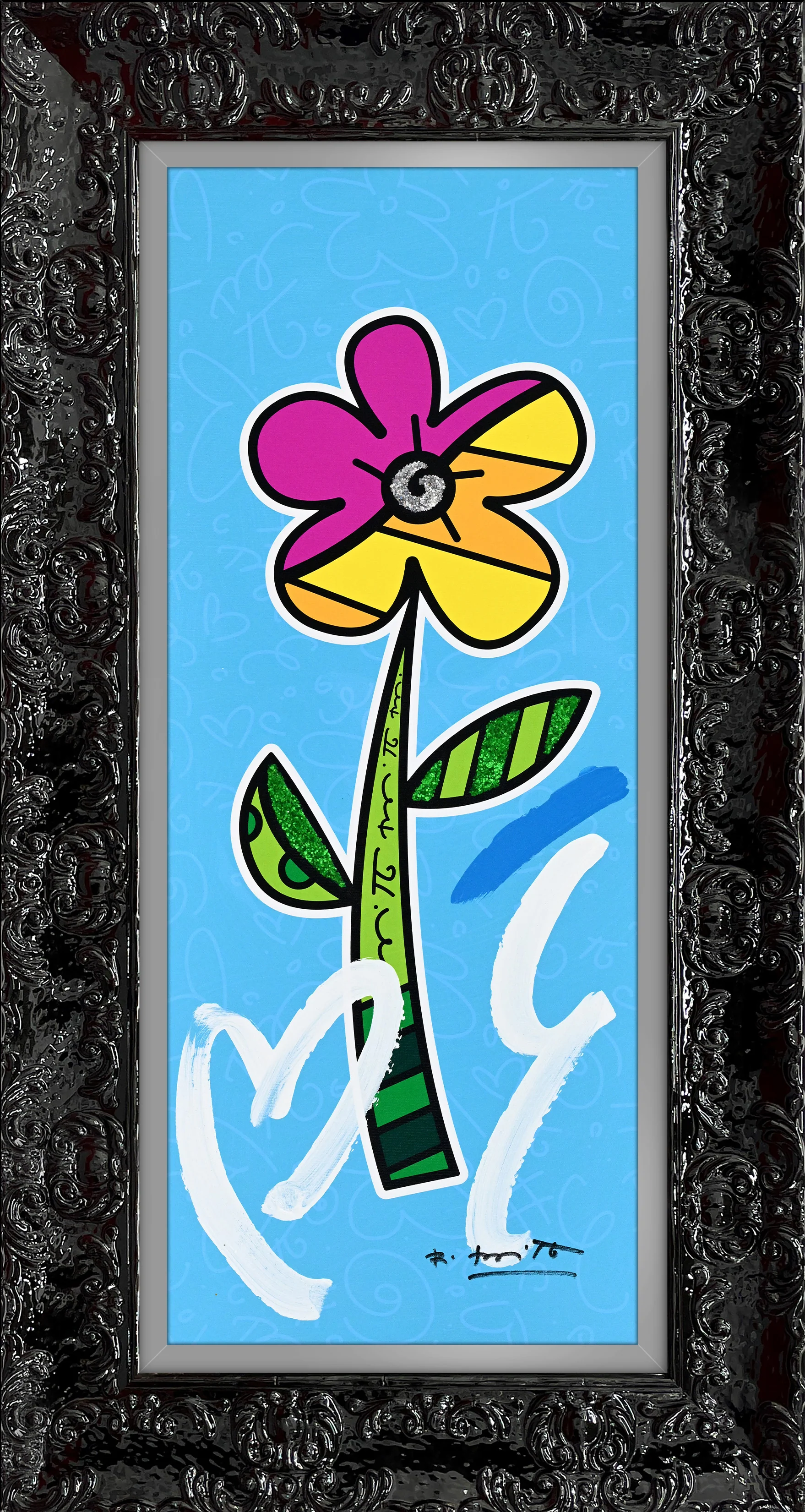 BLUE HIBISCUS - Mixed Media Original - Image 13
