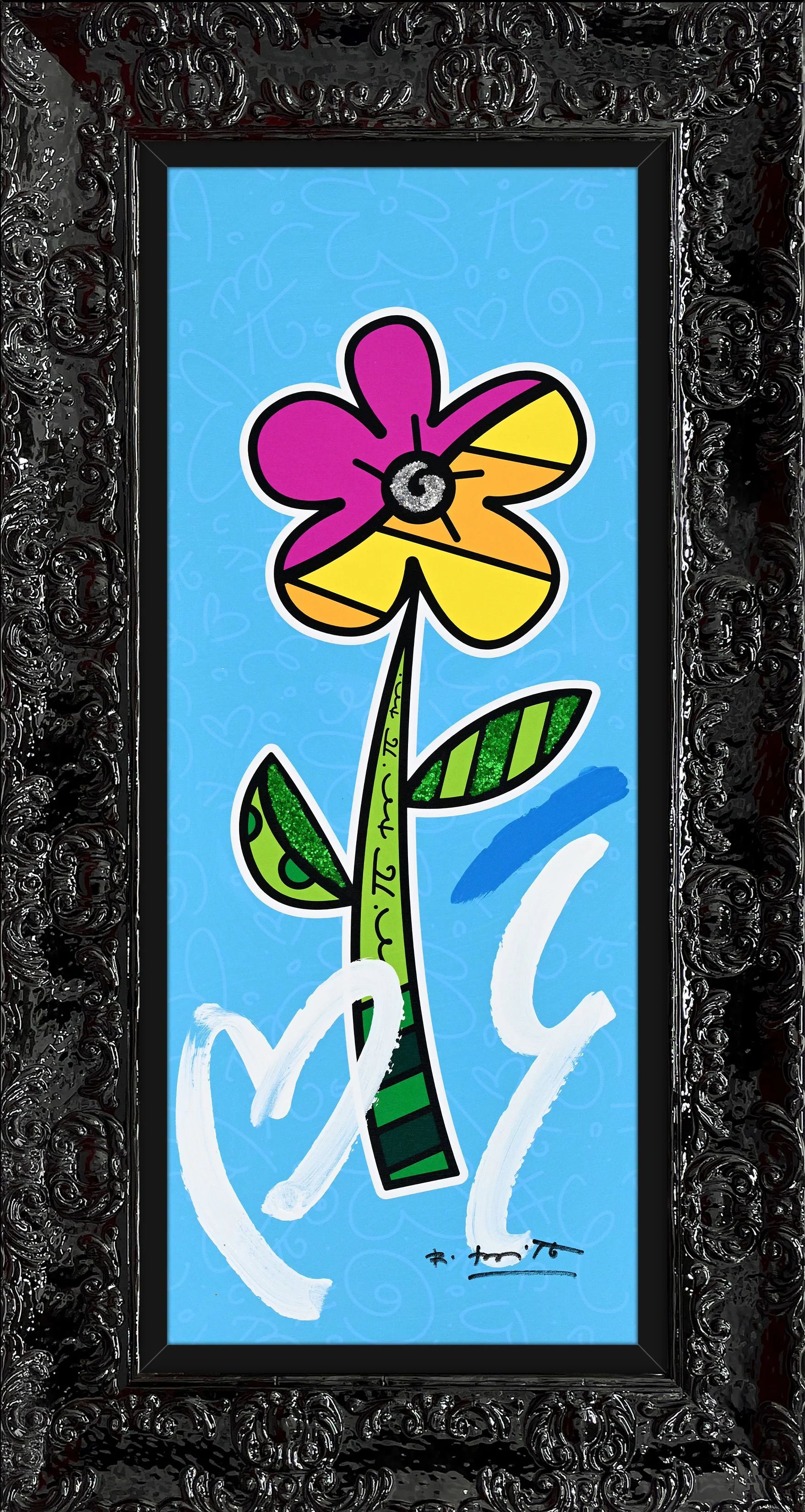 BLUE HIBISCUS - Mixed Media Original - Image 16