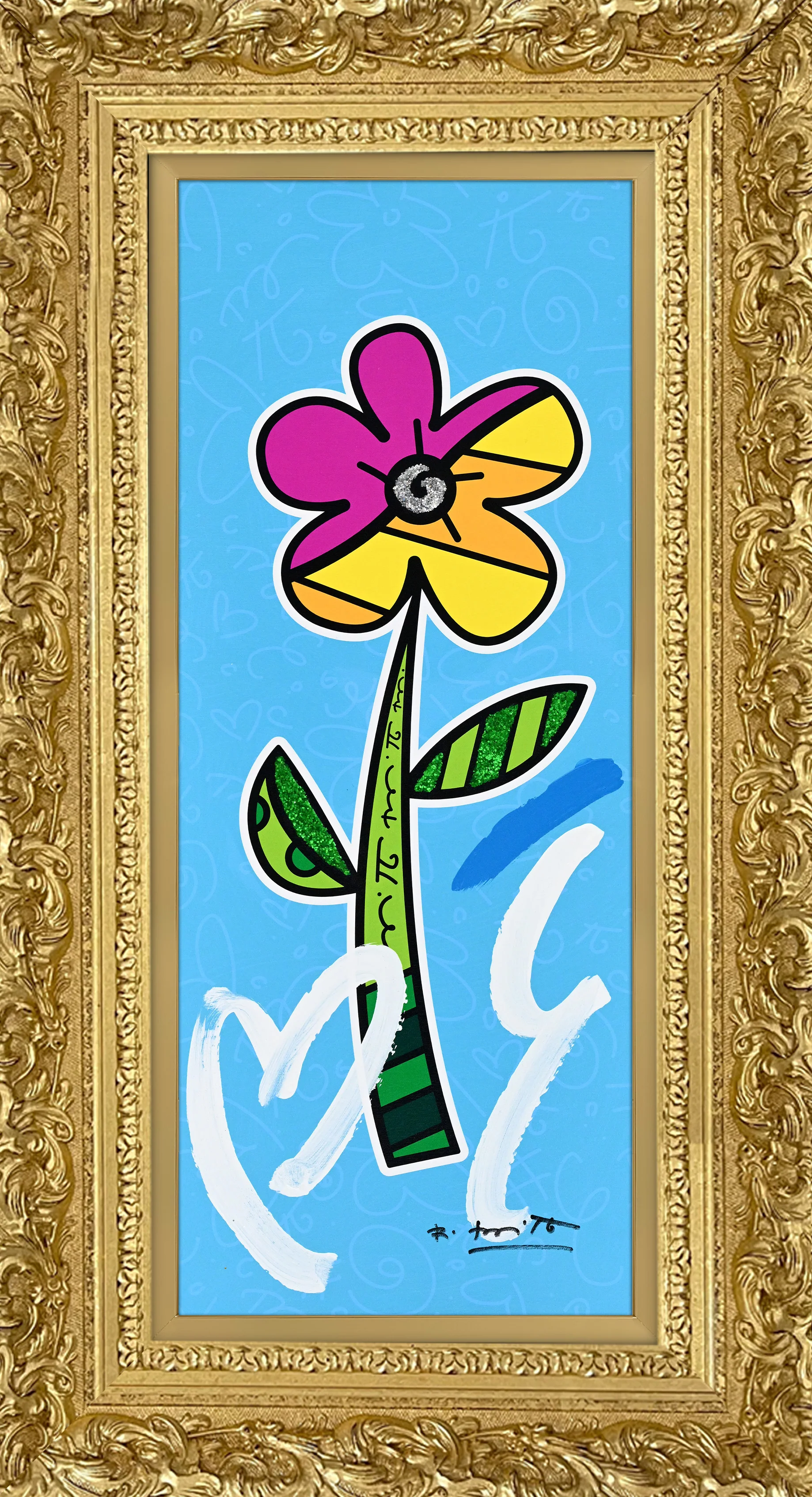 BLUE HIBISCUS - Mixed Media Original - Image 19