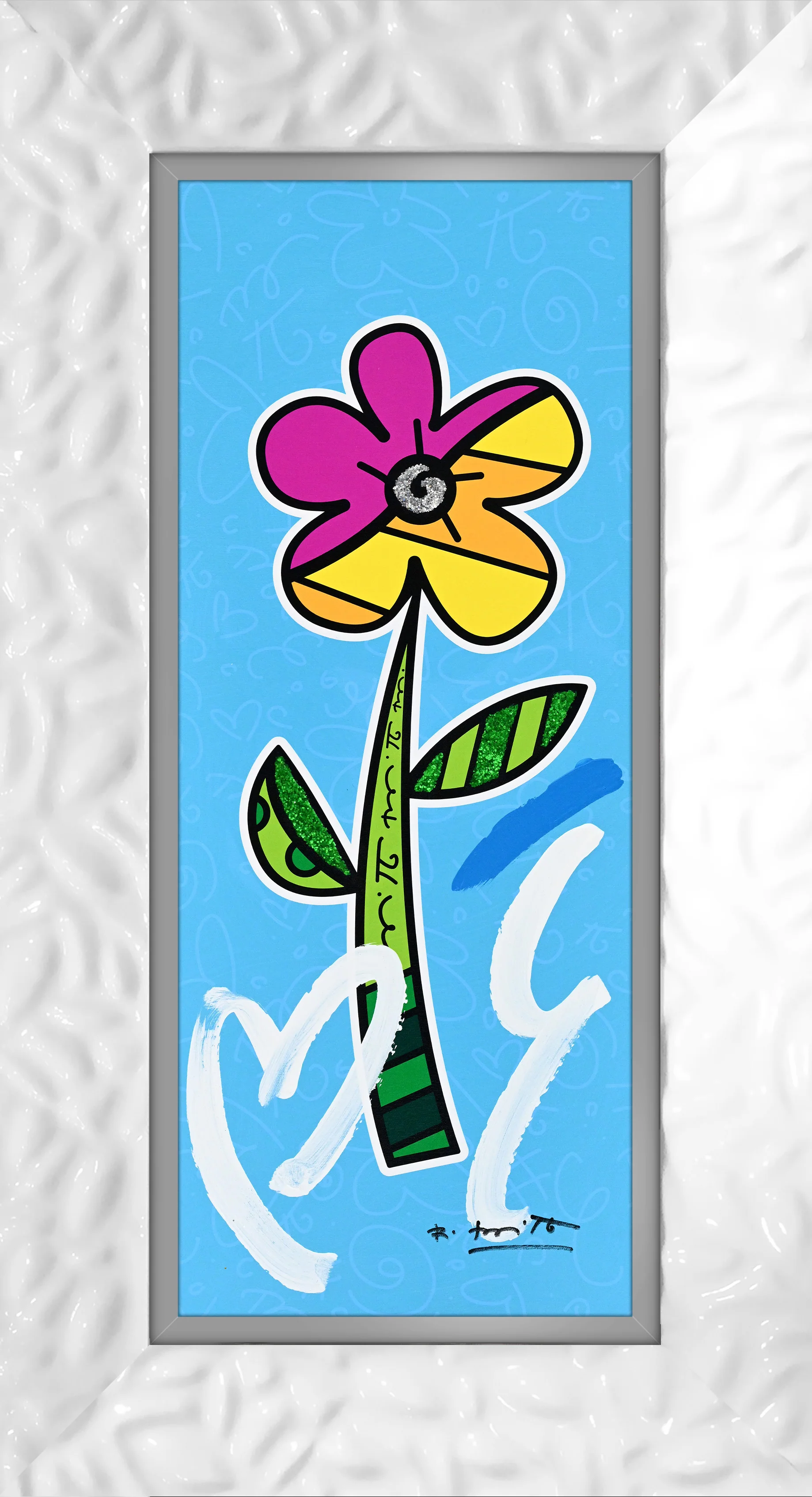 BLUE HIBISCUS - Mixed Media Original - Image 20