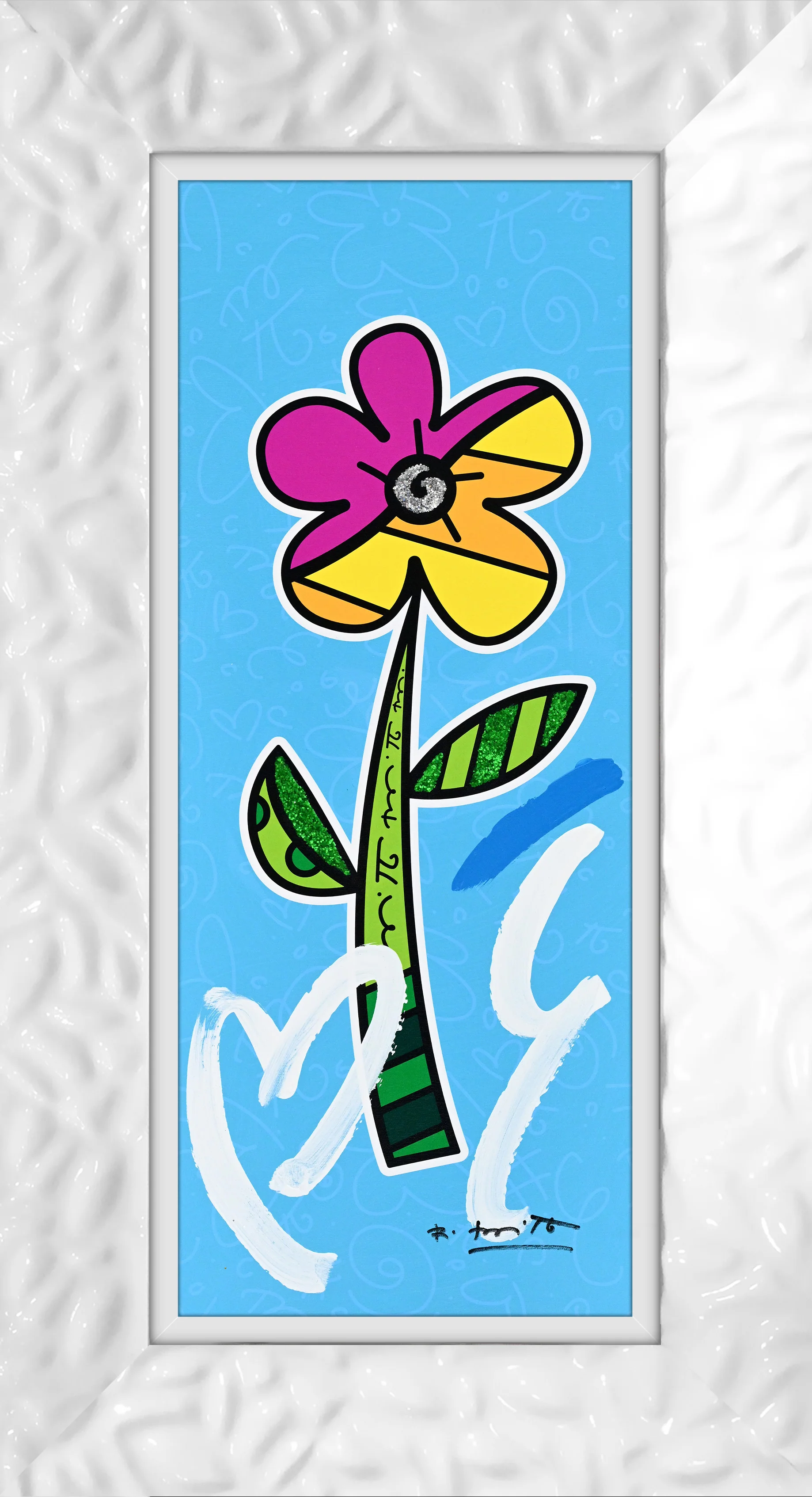 BLUE HIBISCUS - Mixed Media Original - Image 21