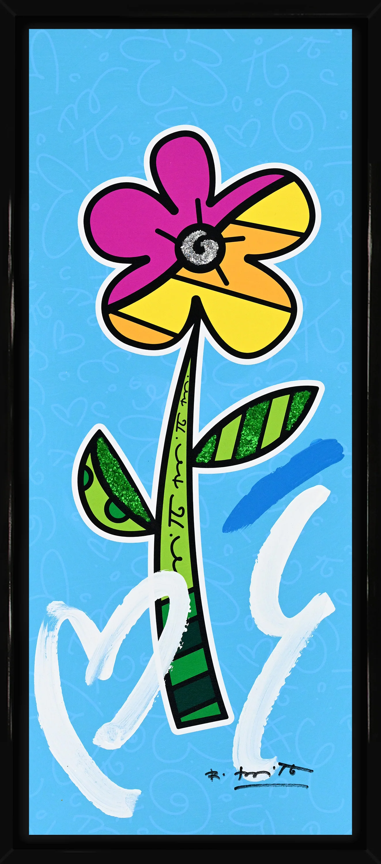 BLUE HIBISCUS - Mixed Media Original - Image 7