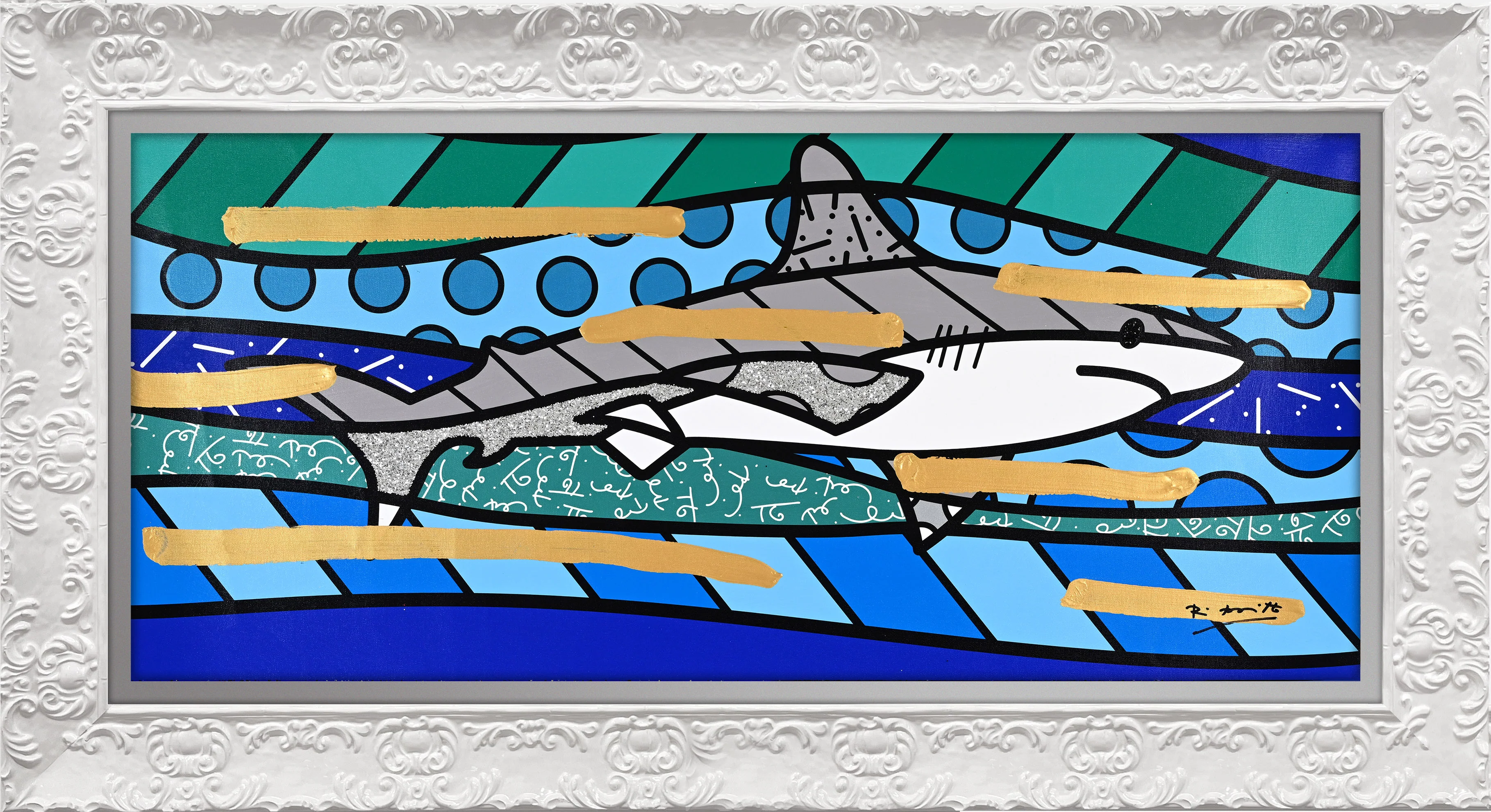 Brendan's Shark - Mixed Media Original - Image 15
