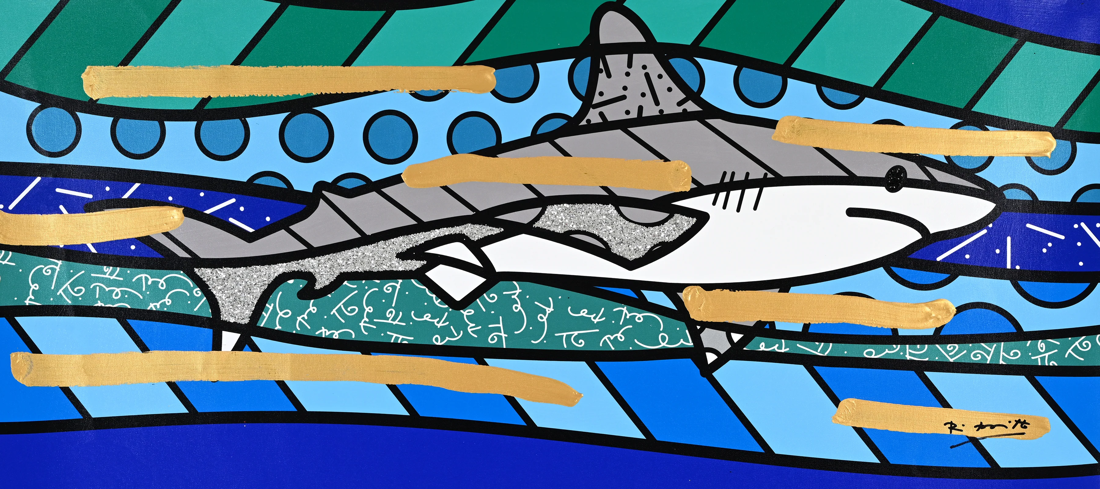 Brendan's Shark - Mixed Media Original - Image 2