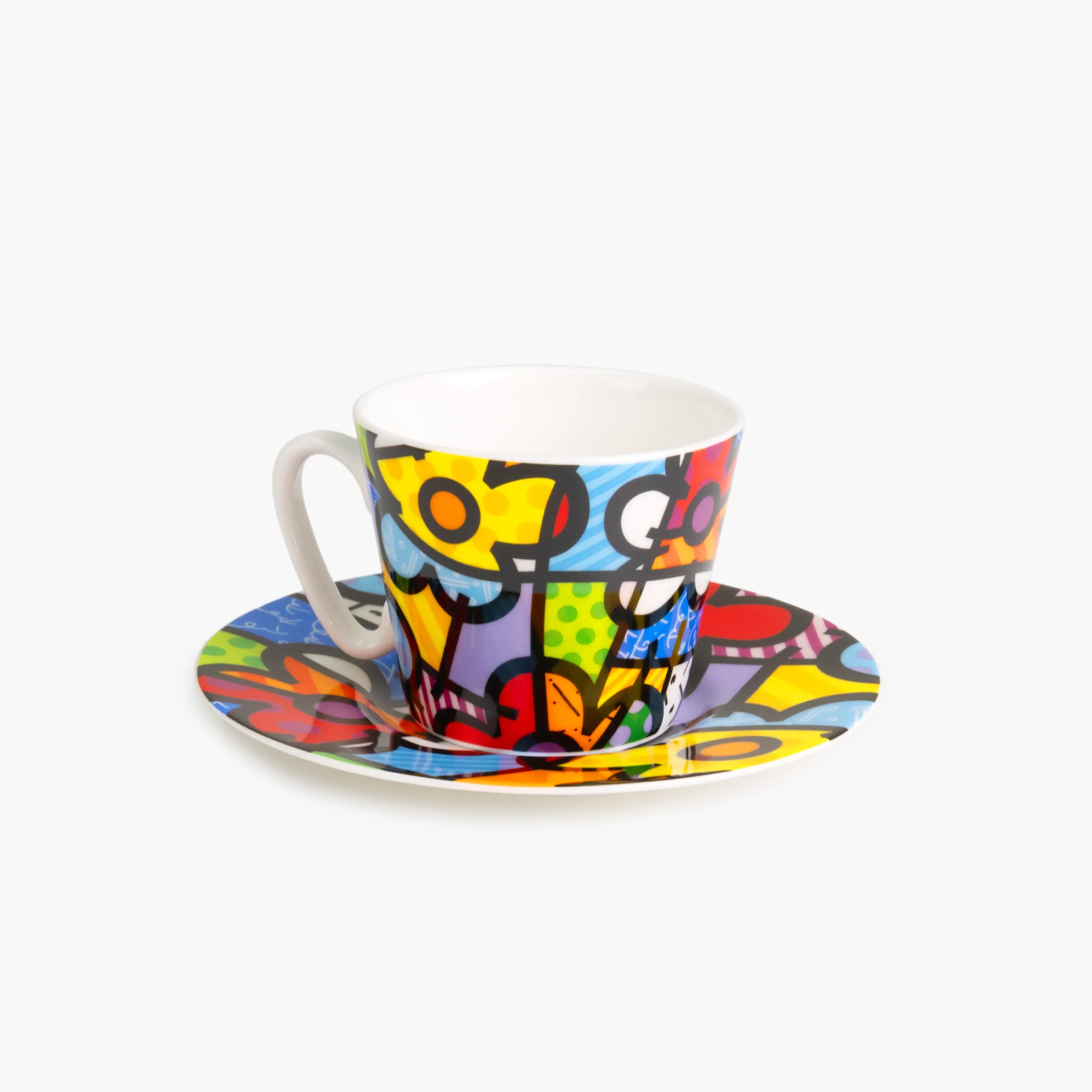 Botanical Garden Britto Espresso Coffee Cup & Saucer Plate - Image 3
