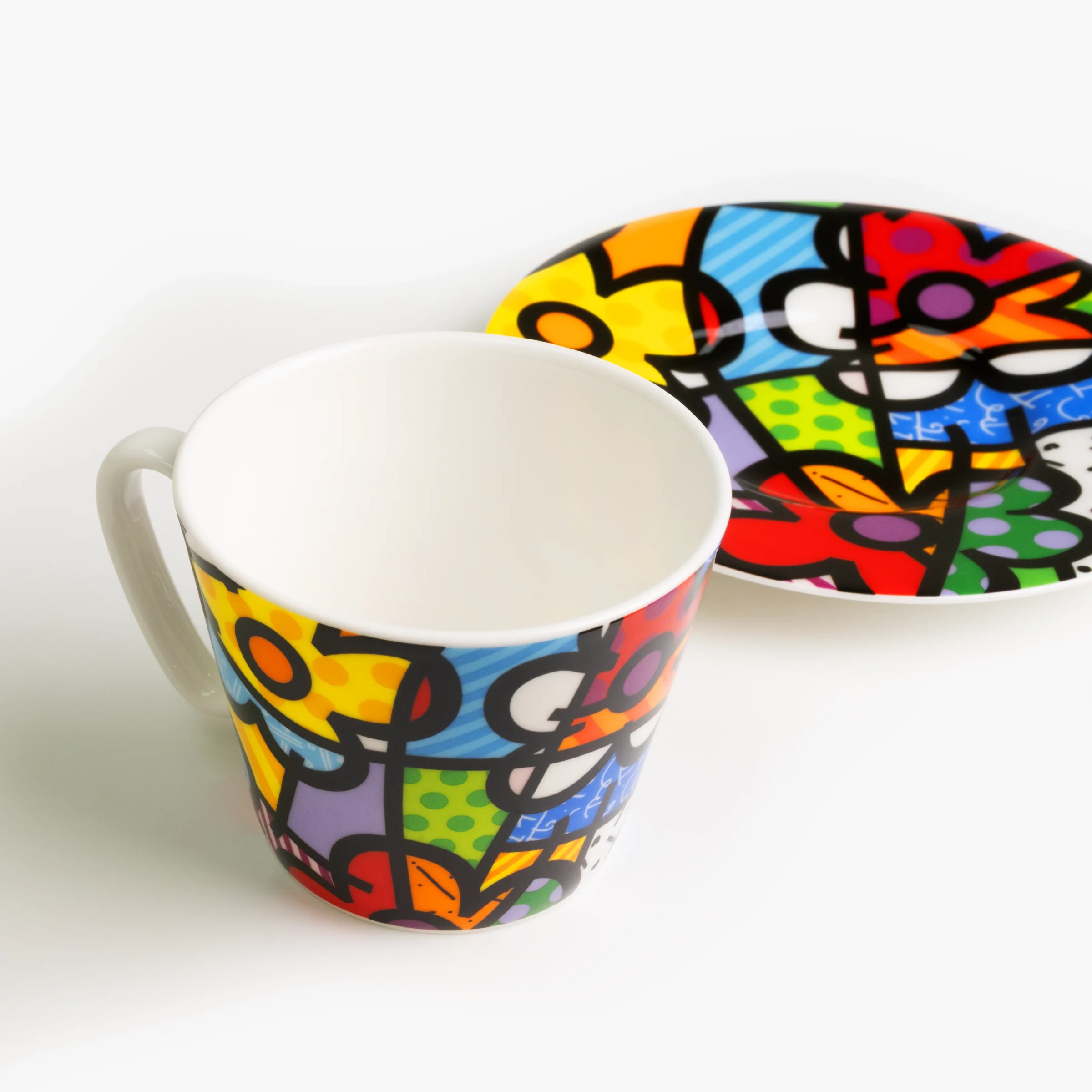 Botanical Garden Britto Espresso Coffee Cup & Saucer Plate - Image 4