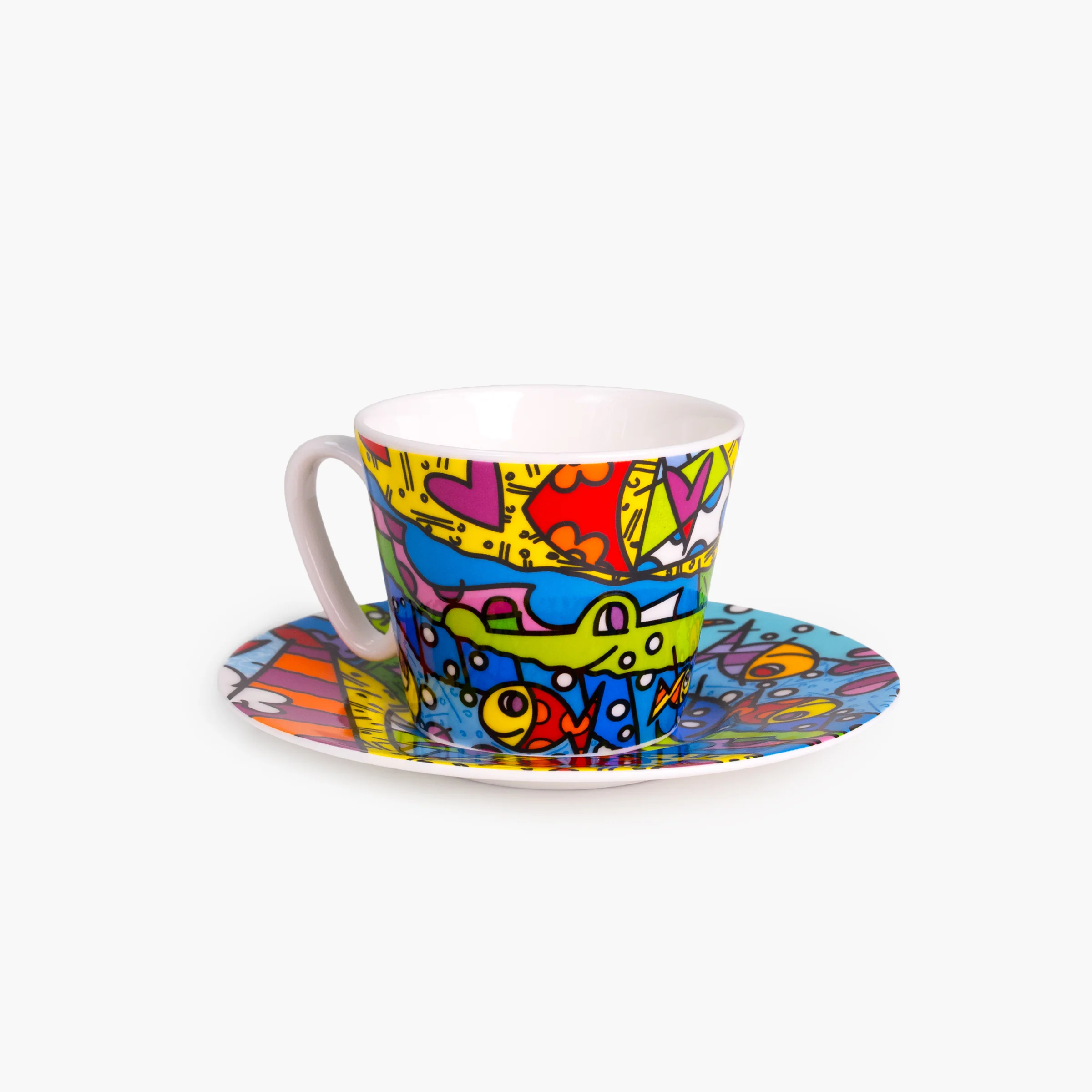 H2O Britto Espresso Coffee Cup & Saucer Plate - Image 2