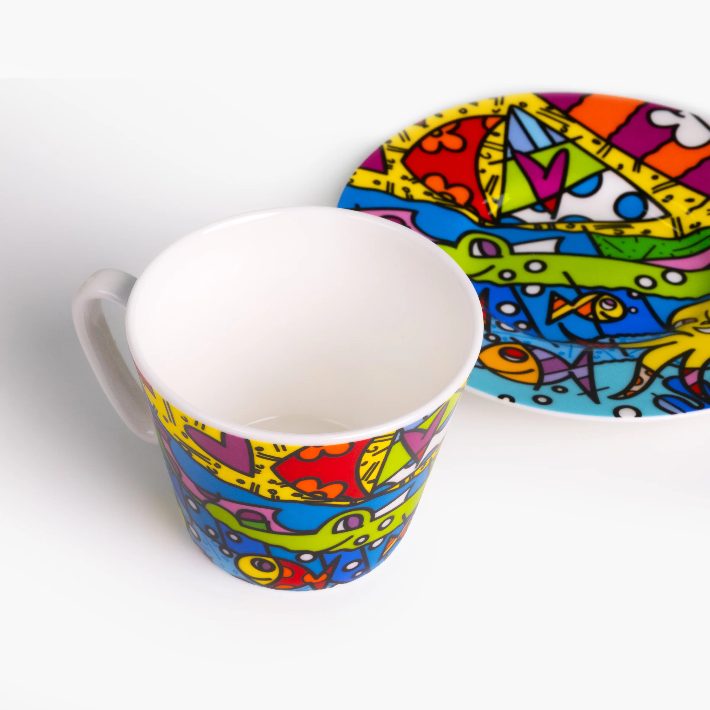 H2O Britto Espresso Coffee Cup & Saucer Plate - Image 3