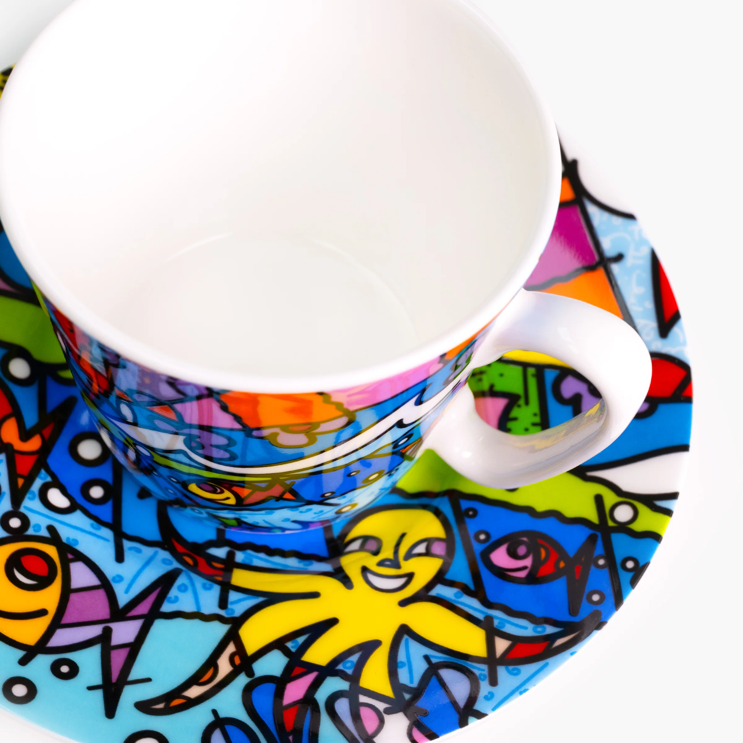 H2O Britto Espresso Coffee Cup & Saucer Plate - Image 4