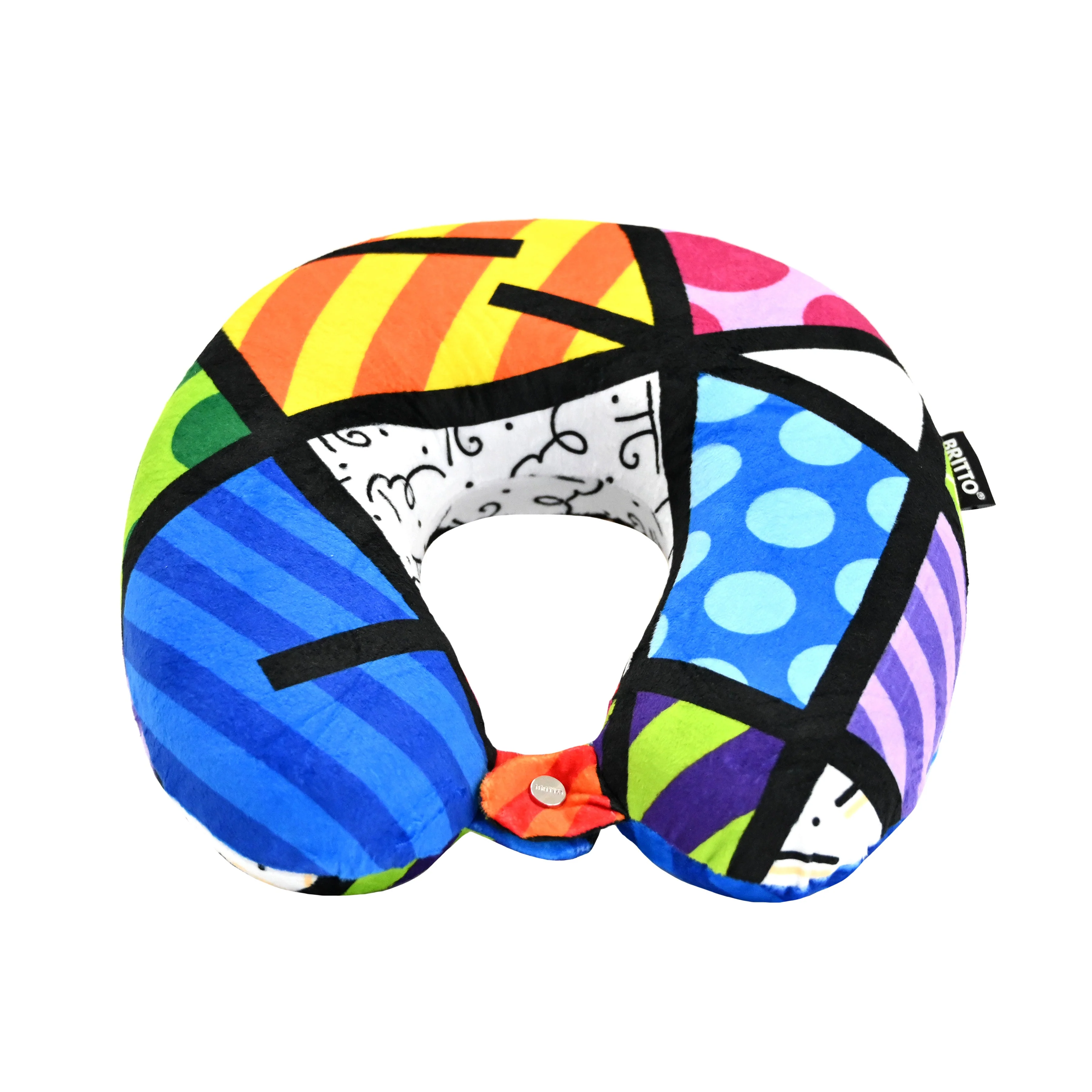 Colorful Landscape Britto Neck Pillow - Image 9