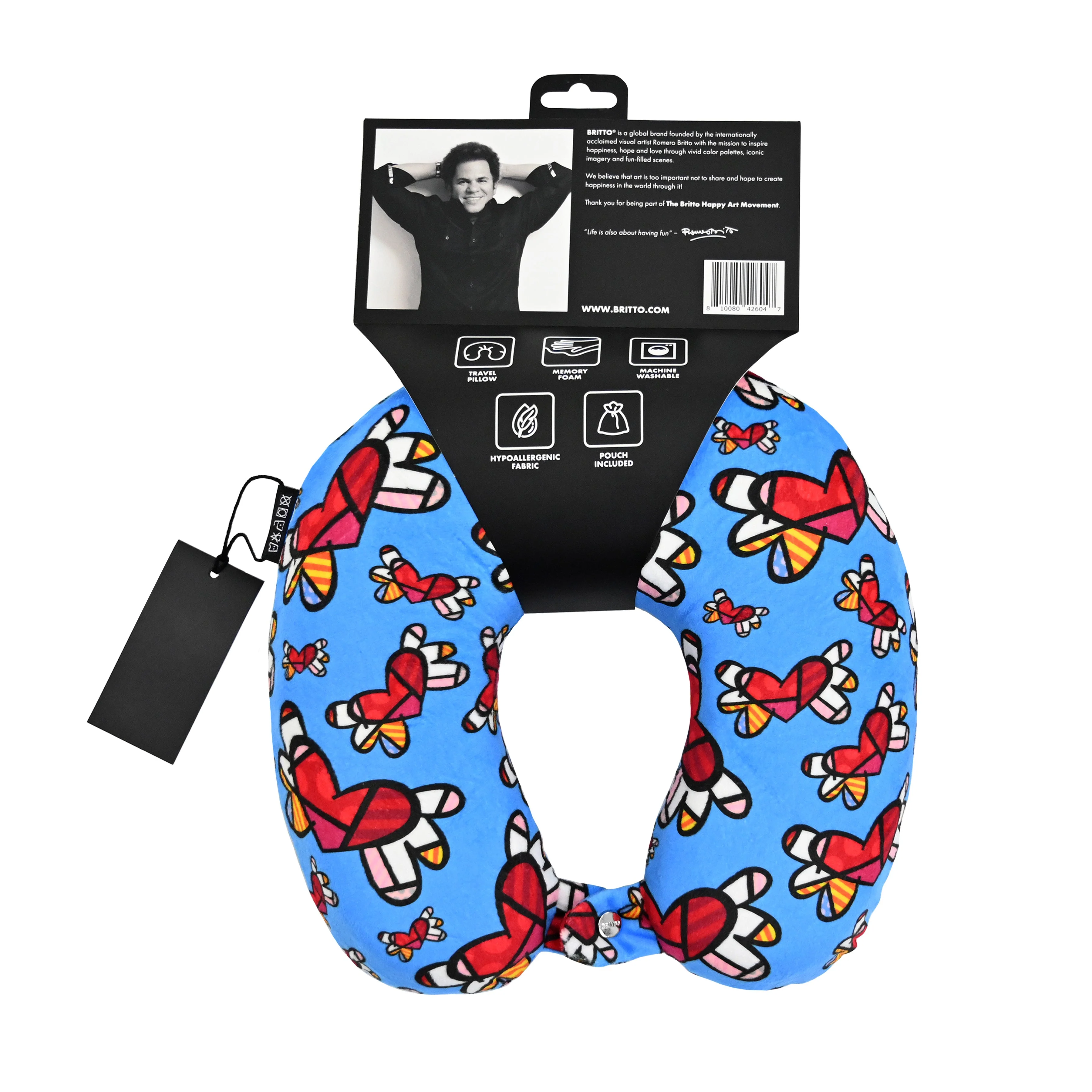 Flying Hearts Britto Neck Pillow - Image 11